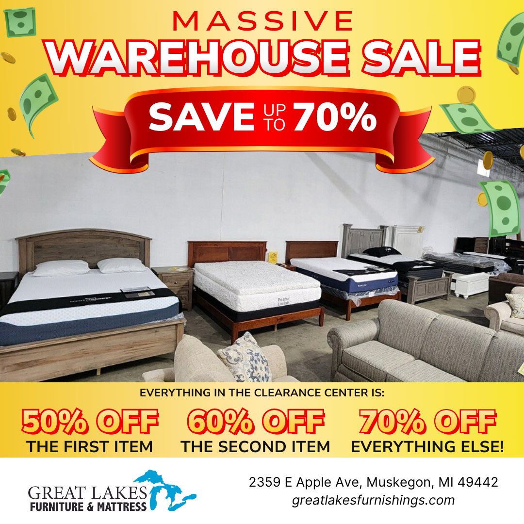 Great Lakes Furnishings Muskegon Facebook ad: Visit us today!