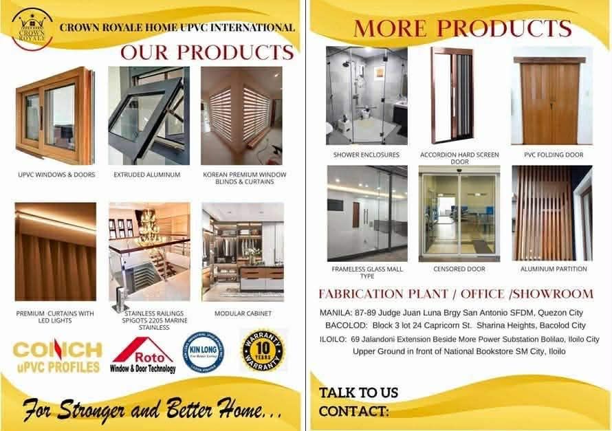 Crown Royale Home UPVC Int’l Facebook ad: Crown Royale Home UPVC International aims a stronger…