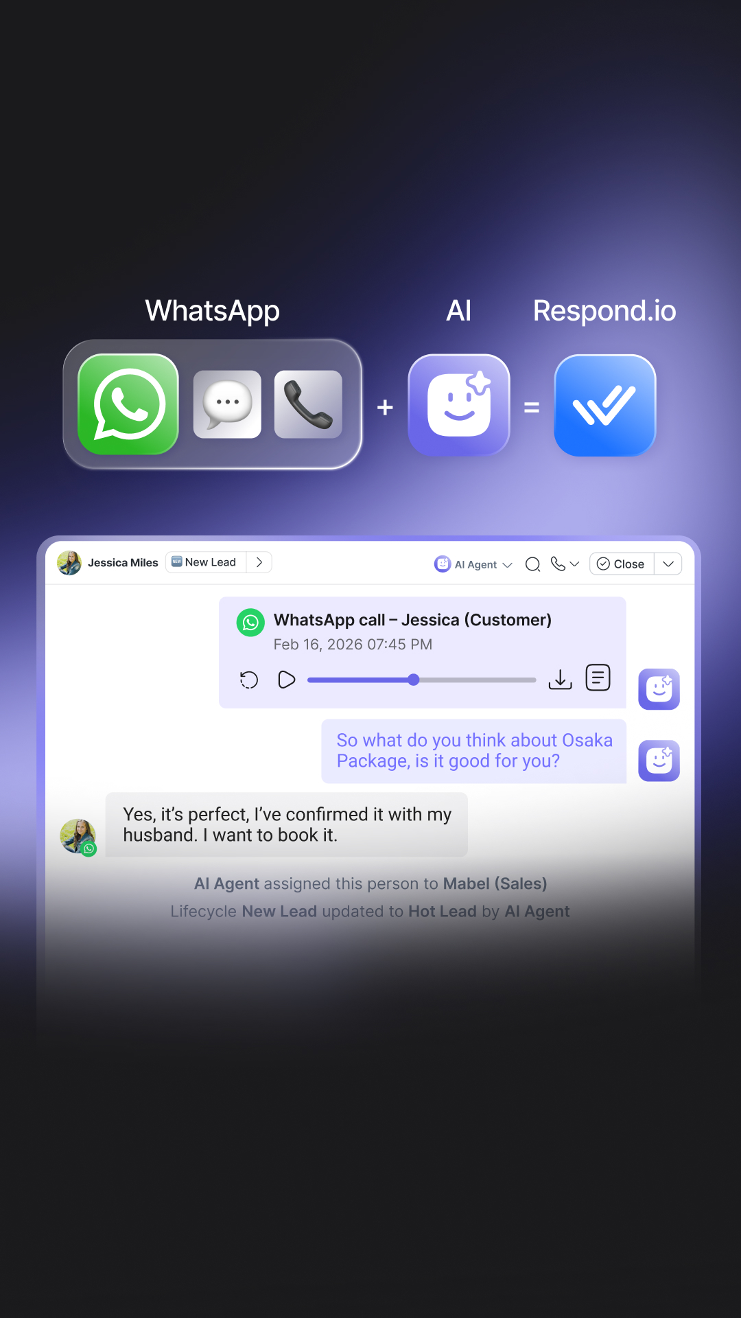 respond.io Facebook ad