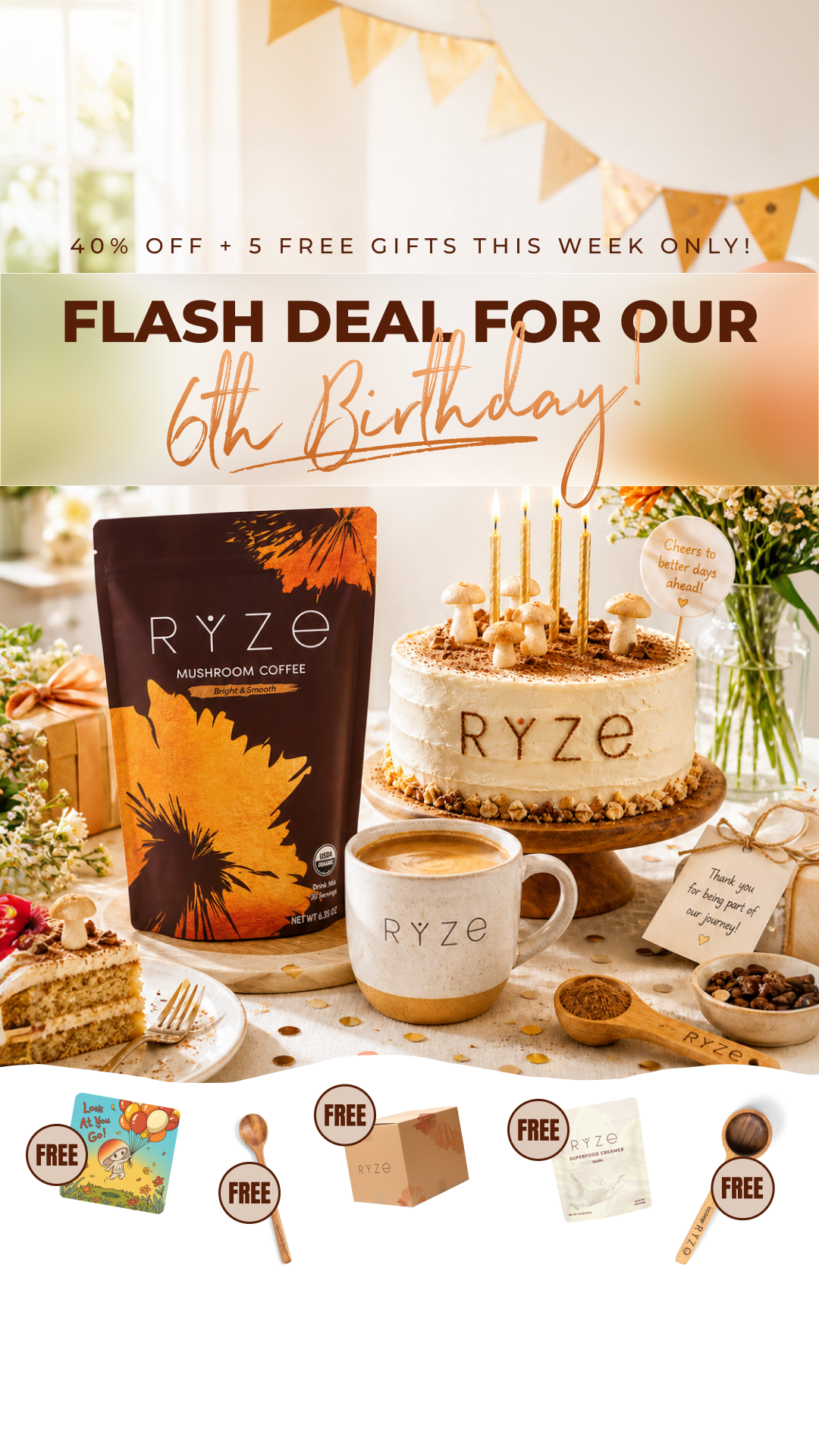 RYZE Superfoods Facebook ad