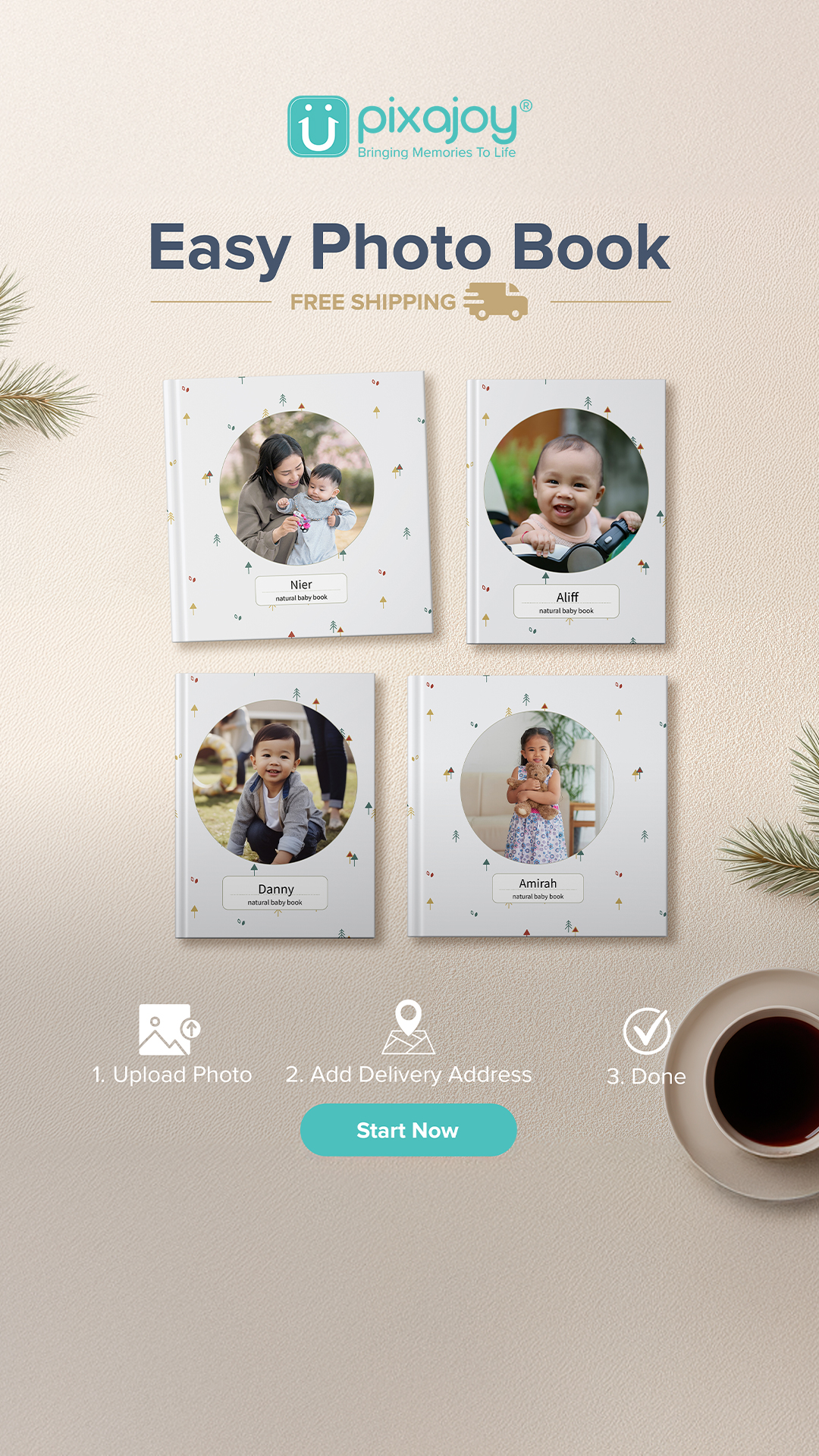 Pixajoy Photobook Facebook ad