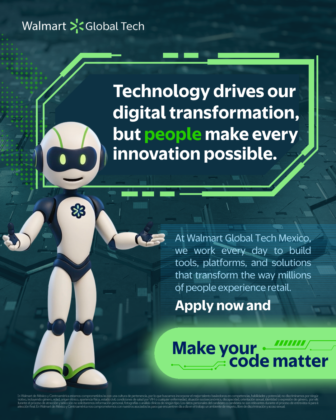 Trabaja en Walmart México Facebook ad: Apply now