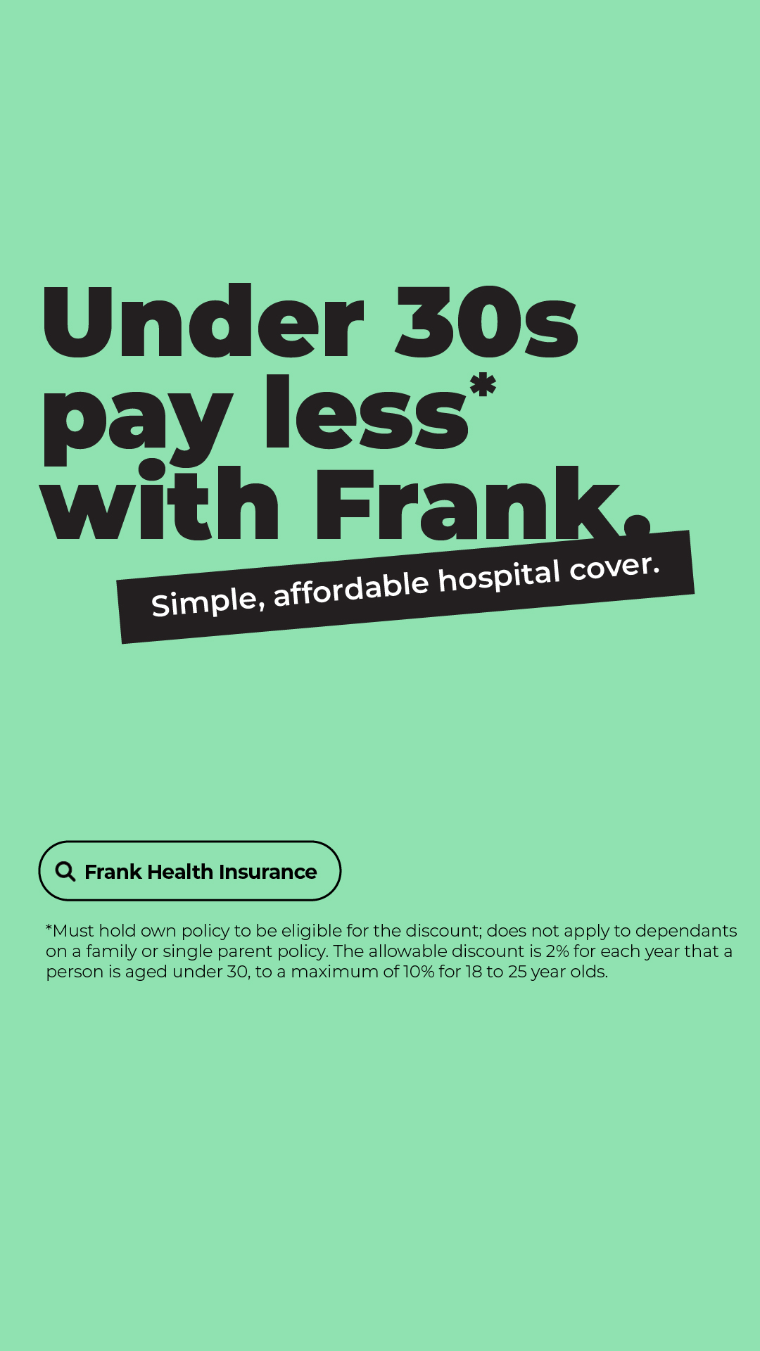 Frank Health Insurance Facebook ad
