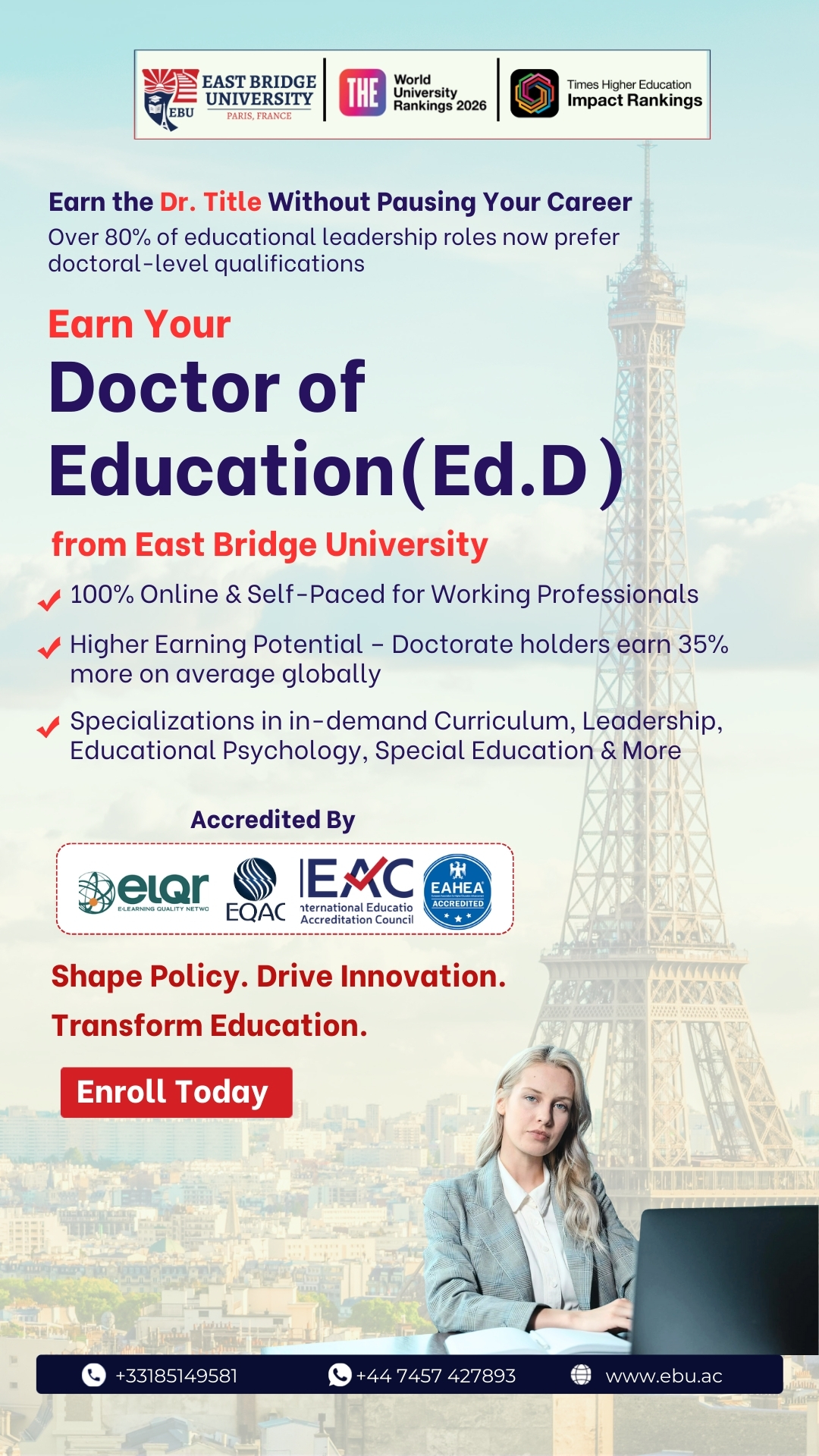 East Bridge University Facebook ad