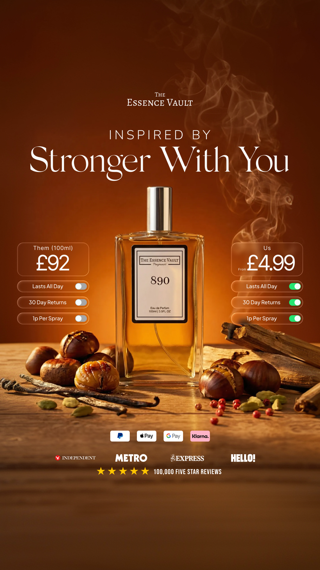 The Essence Vault Facebook ad