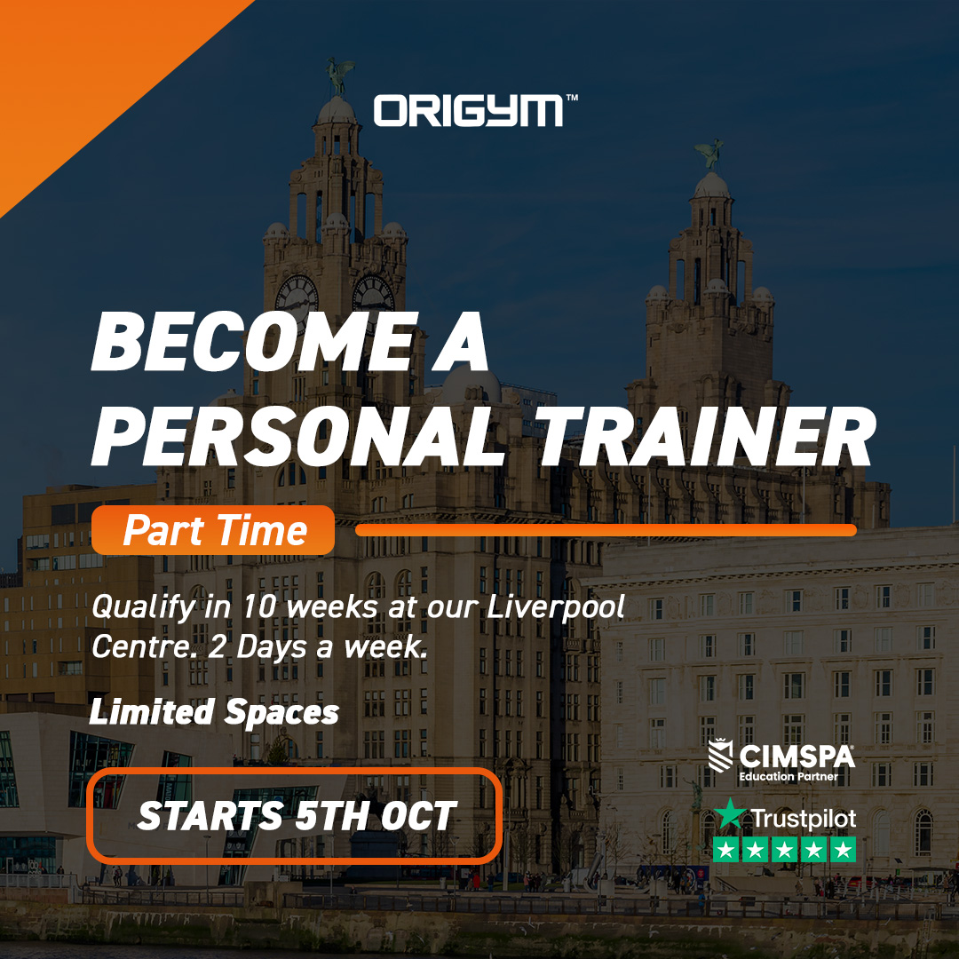 OriGym Centre of Excellence Facebook ad: Flexible Personal Trainer Course in Liverpool