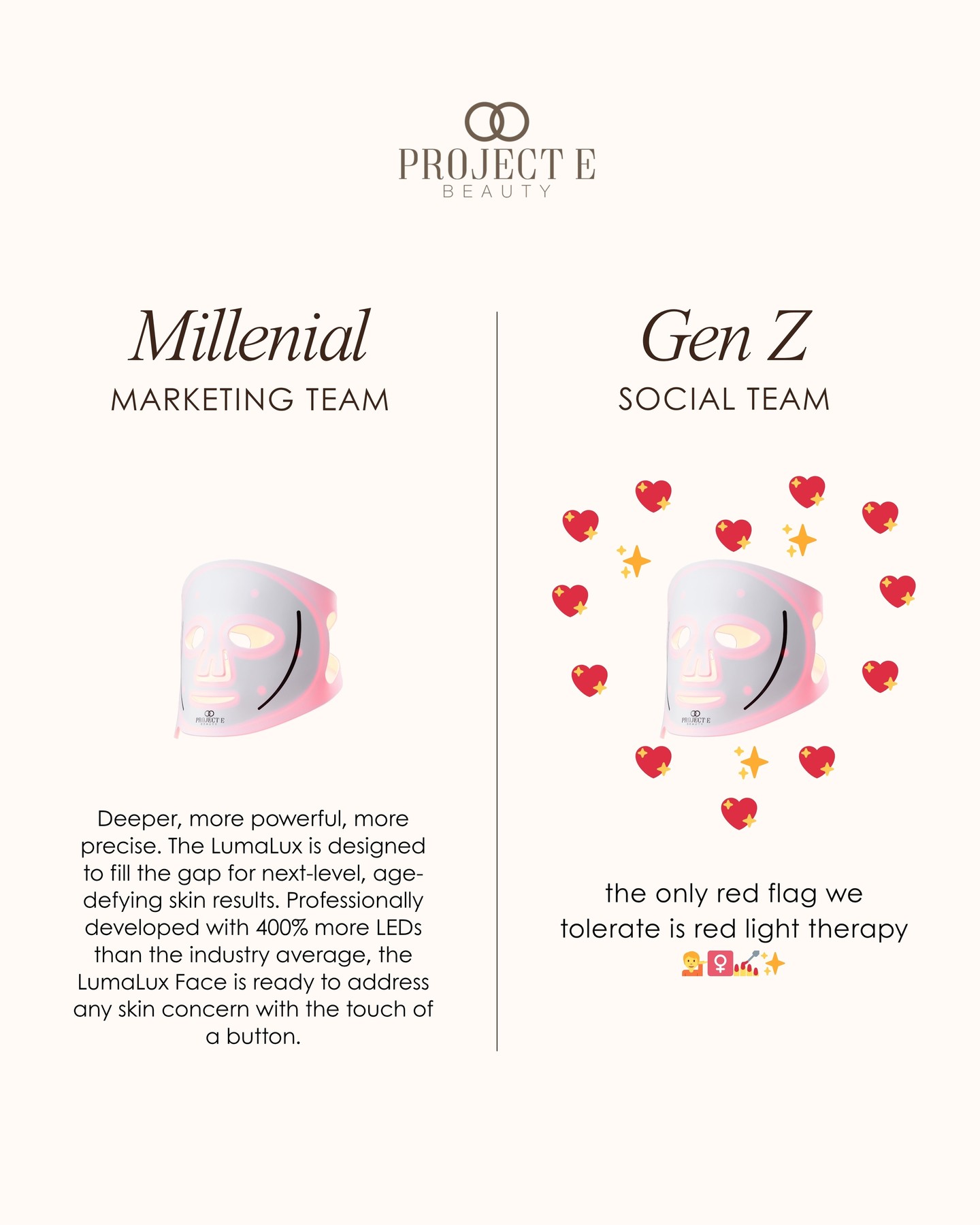 Project E Beauty Facebook ad