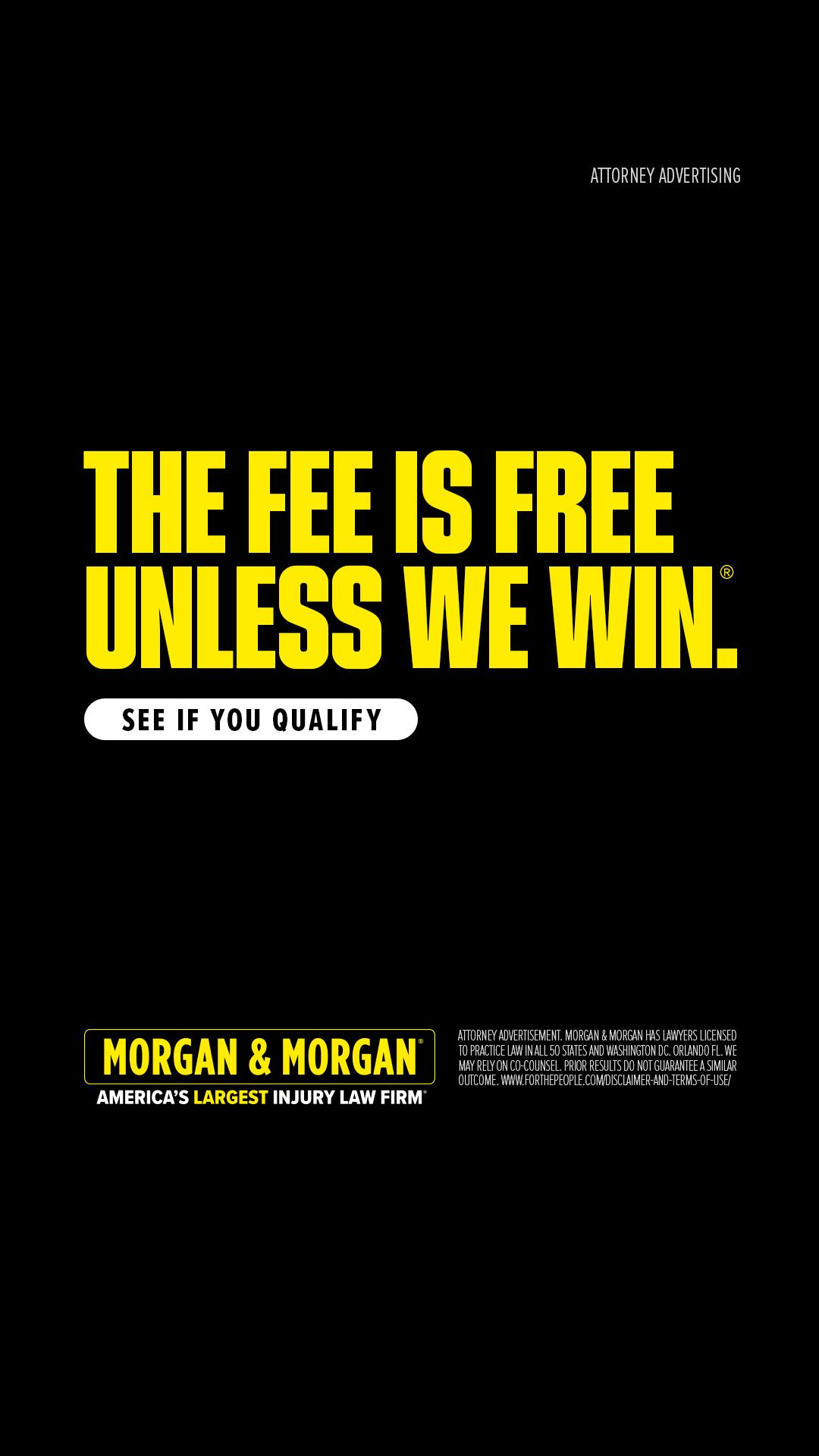 Morgan & Morgan Facebook ad