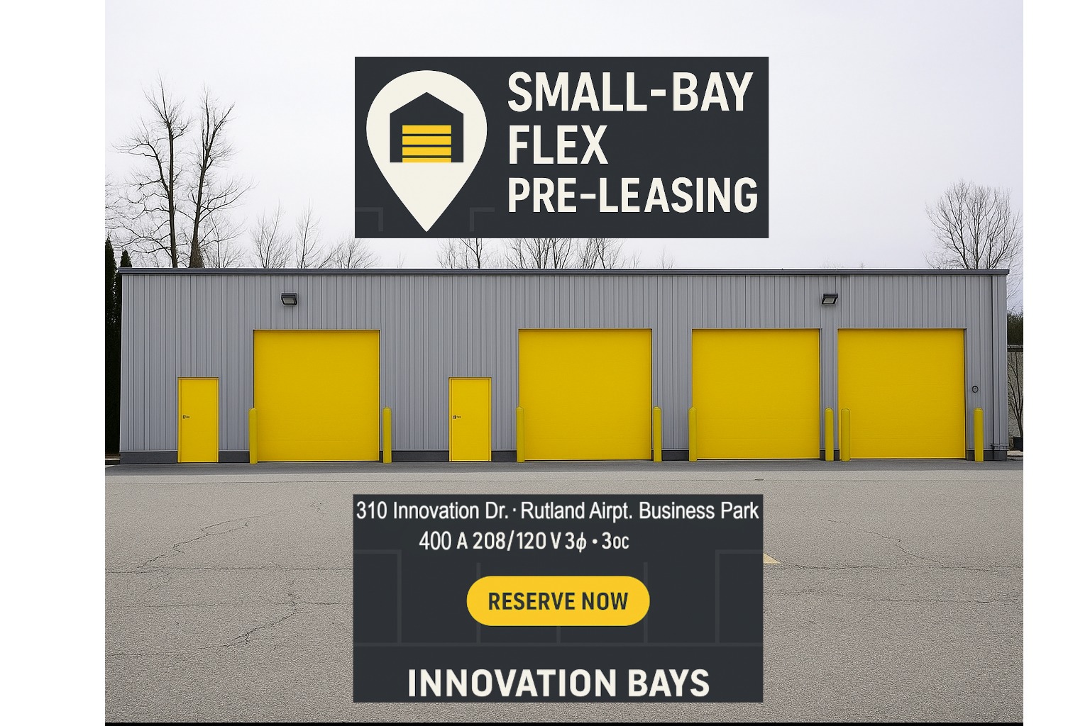 Brett Parker Facebook ad: 2 UNITS LEFT: CONTRACTOR / SMALL BAY FLEX SPACE