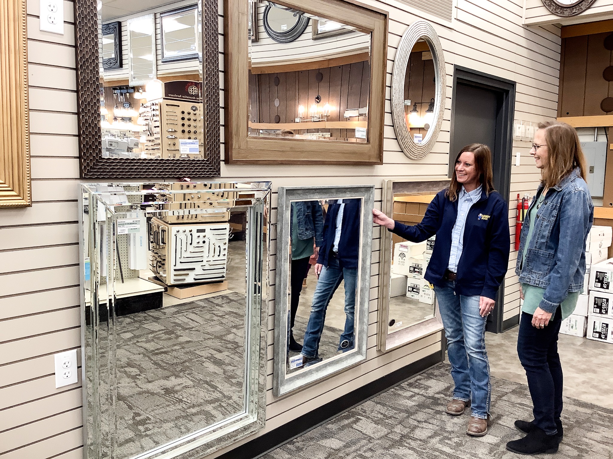 Handy Man Home Remodeling Center Facebook ad: Experienced Associates. Full-Sized Floor-Level Working…