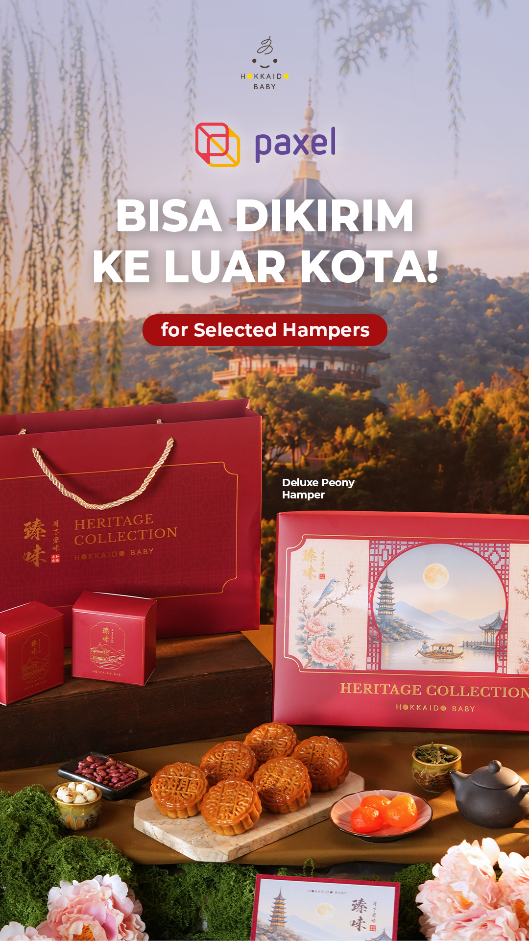 HOKKAIDO BABY Cheese Tart Facebook ad: Masih mencari Mooncake Hampers untuk kebutuhan corporate…