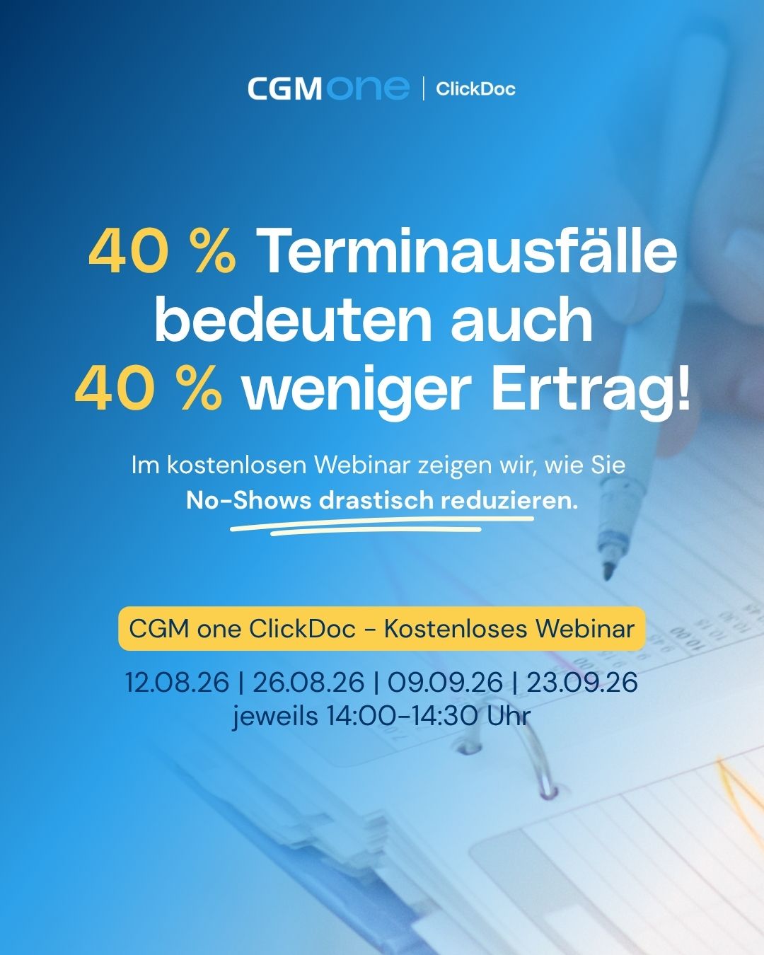 CGM Dentalsysteme GmbH Facebook ad: Kostenloses 30-Minuten-Webinar für Zahnarztpraxen