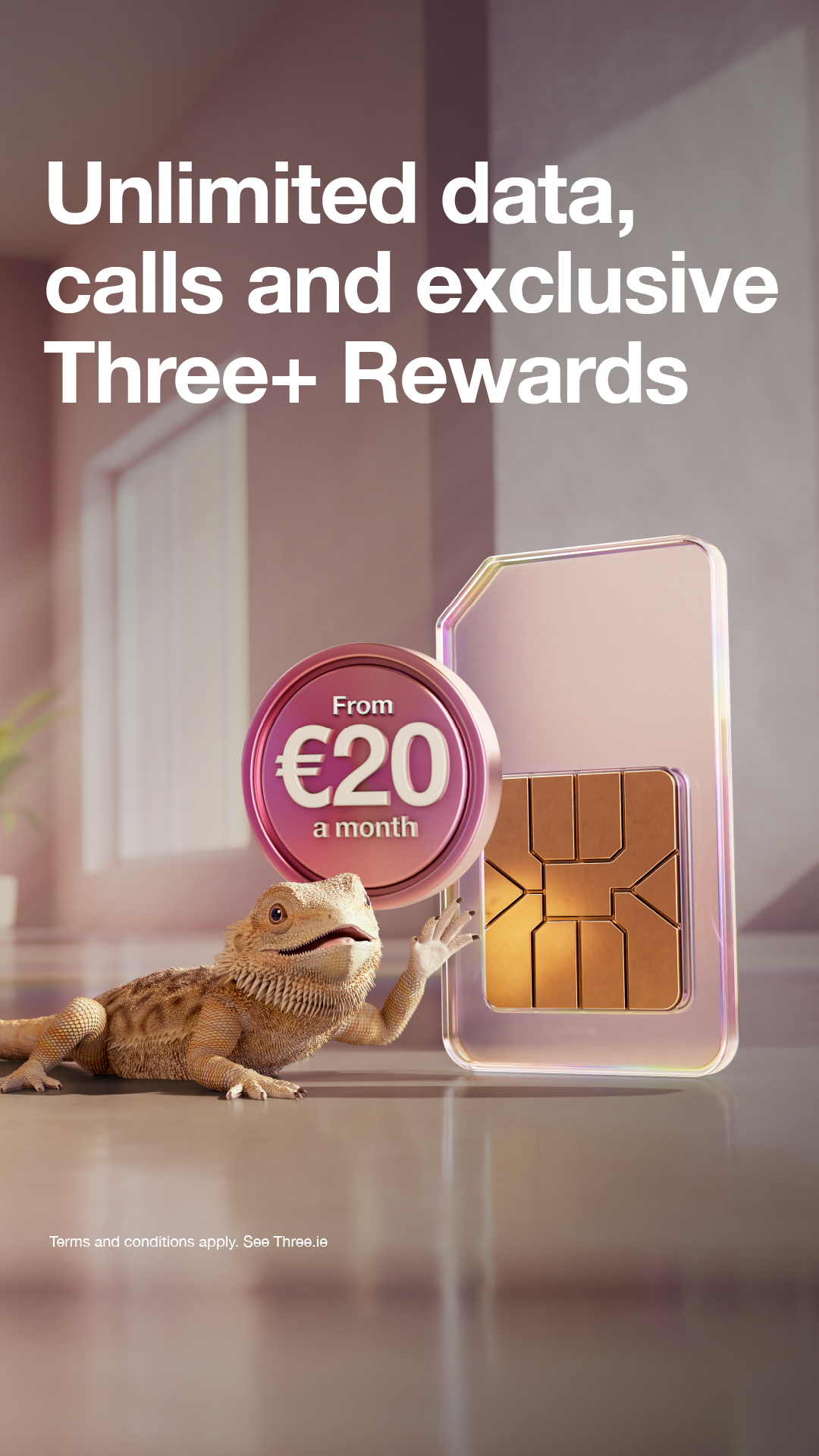 Three Ireland Facebook ad from Jul 6, 2026
