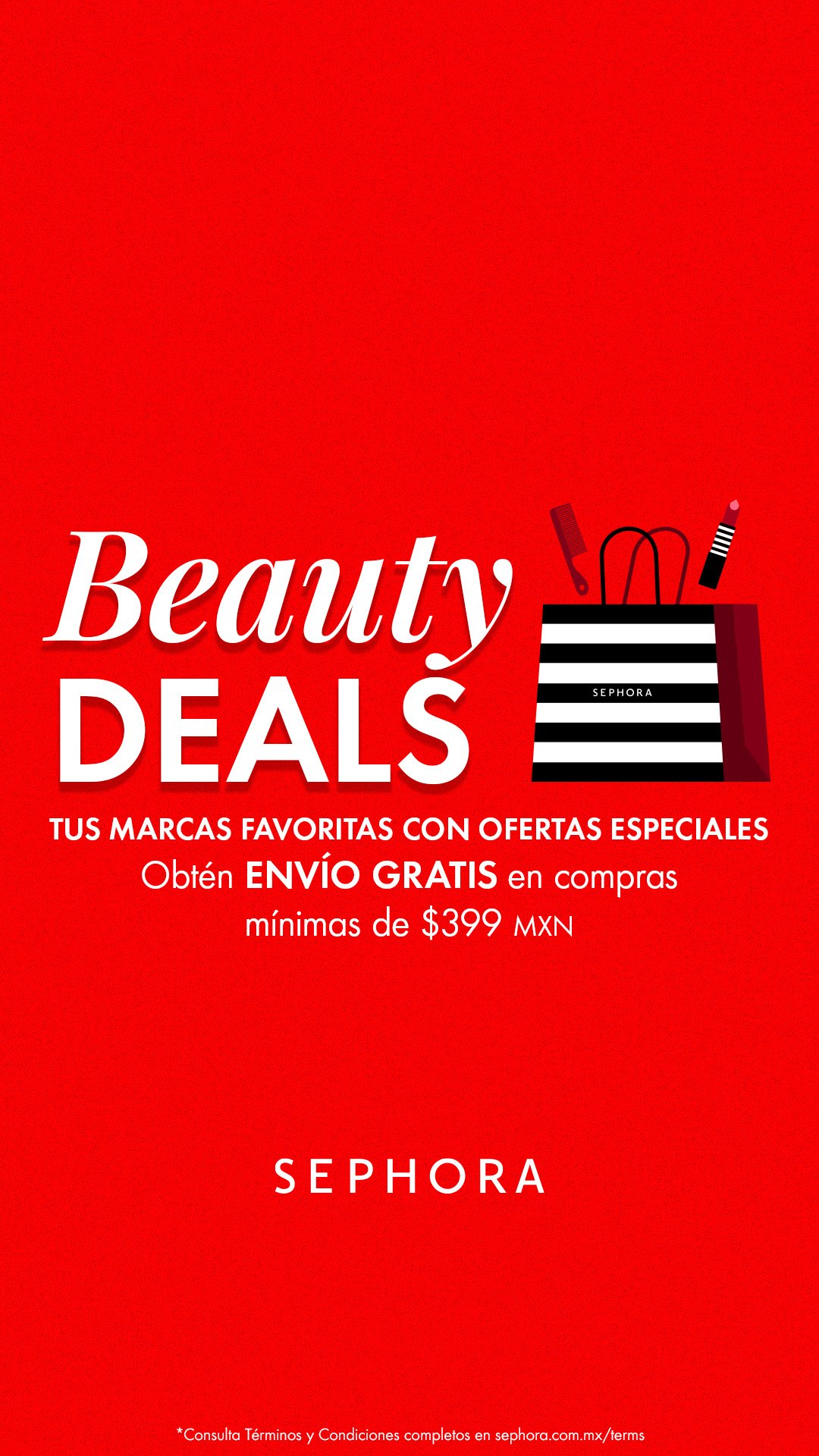 SEPHORA Facebook ad: SEPHORA DEALS ARE ON!