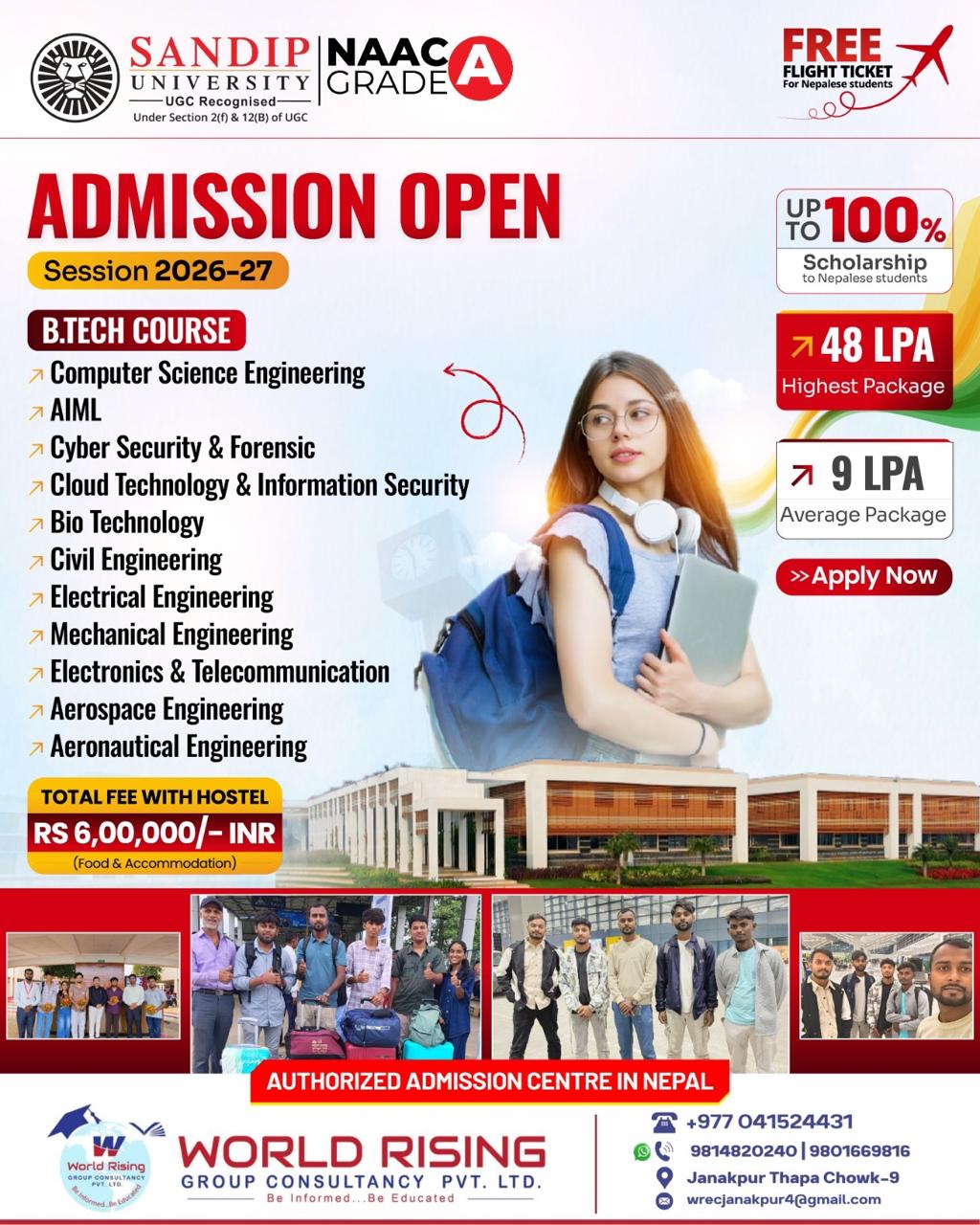 World Rising Group Consultancy Pvt. Ltd Facebook ad: ADMISSIONS OPEN FOR SESSION 2026-27!