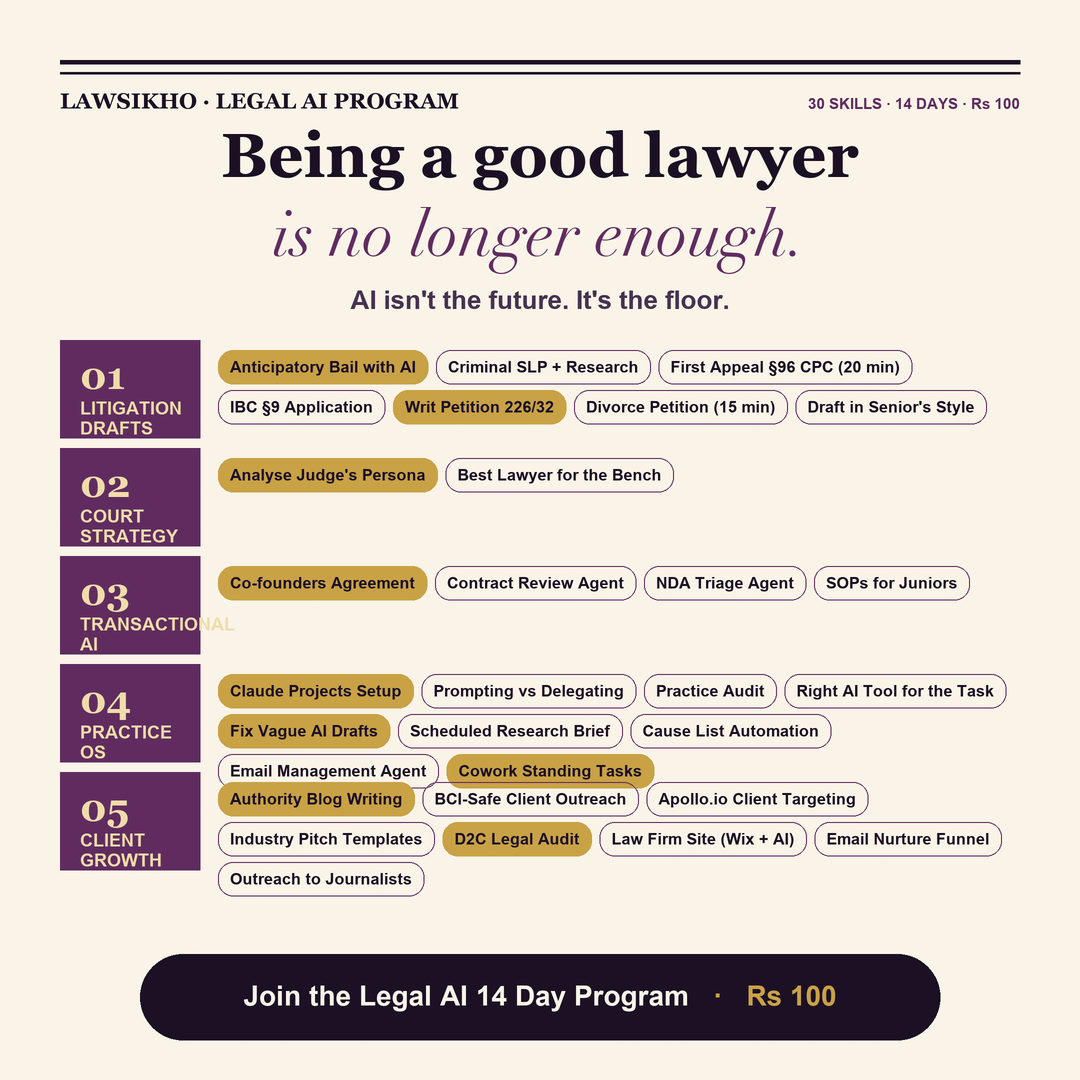 LawSikho Facebook ad