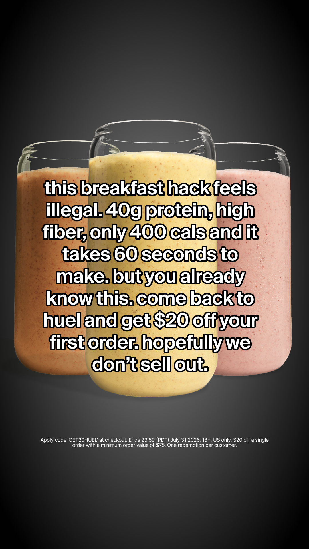 Huel Facebook ad