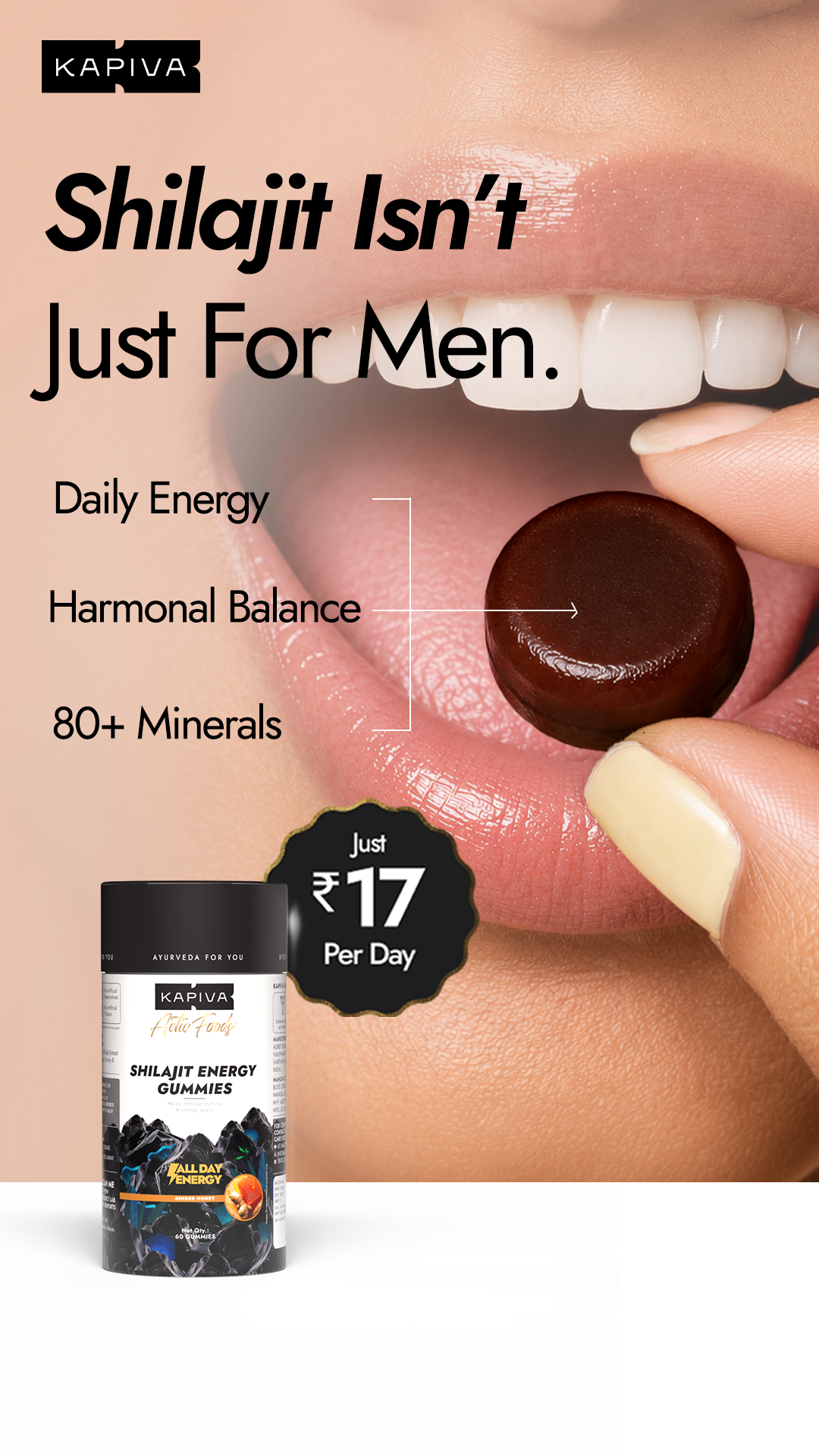 Daily Wellness Solutions by Kapiva Facebook ad: Experience All day Energy with Kapiva’s Shilajit Energy…