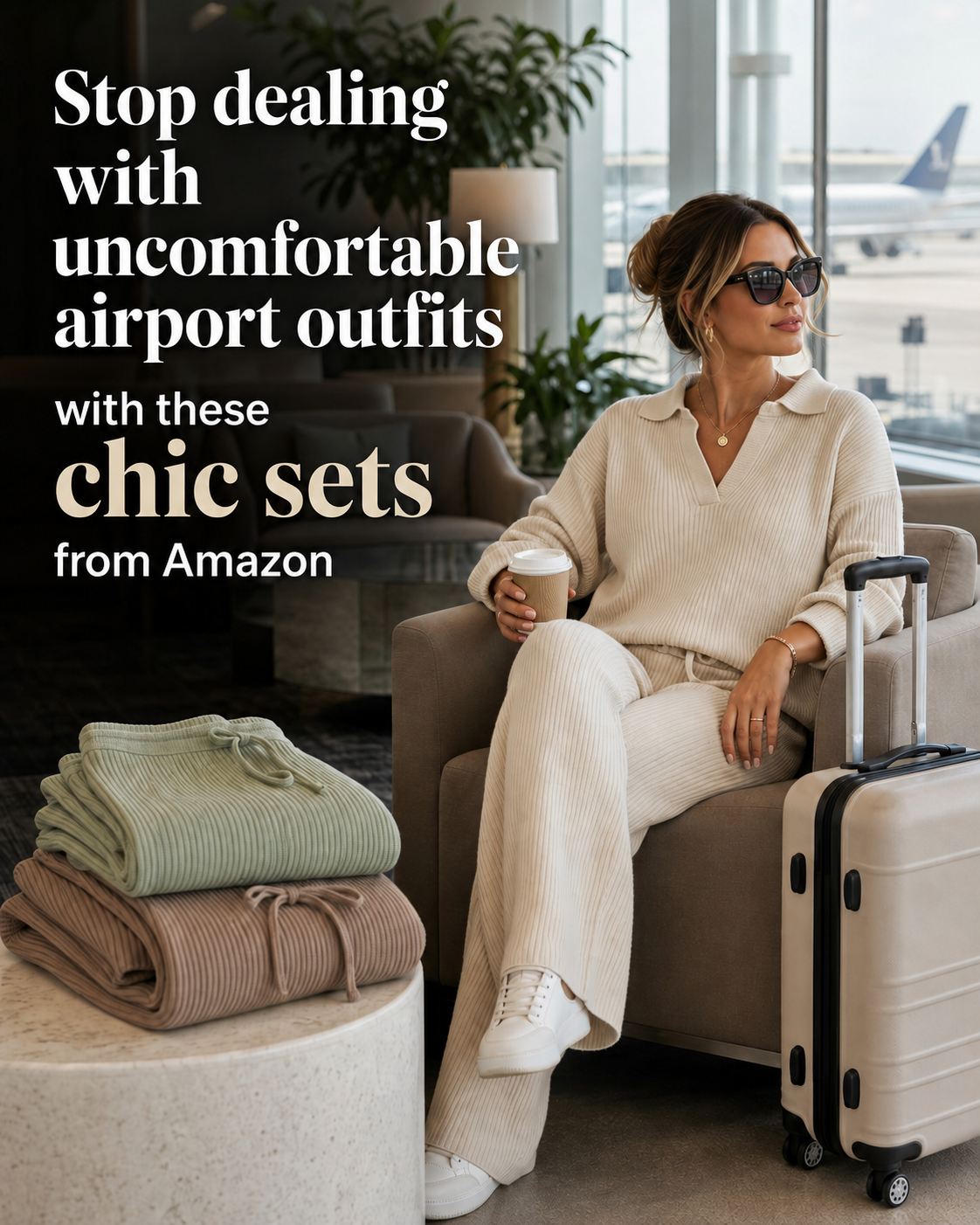 Offers.com Facebook ad: The Perfect Travel Loungewear Sets for Long-Haul Flights