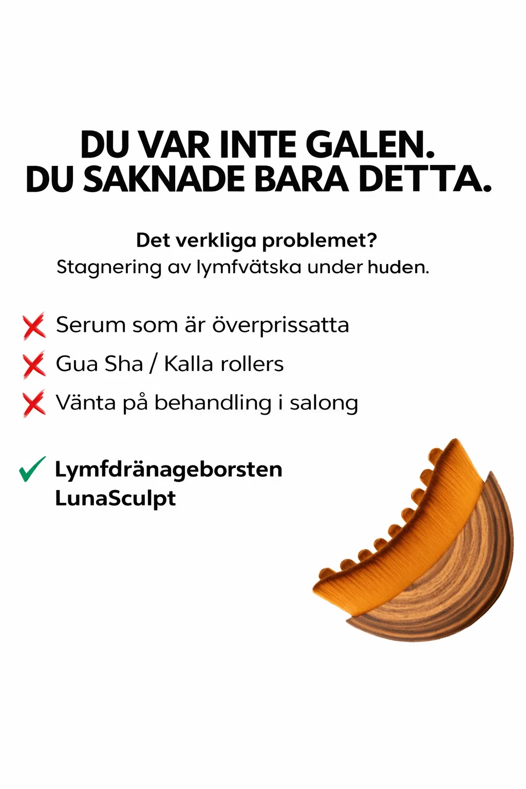 Lumiskin Facebook ad: Mooniva LunaSculpt, Lymfdränerande borste för ansiktet