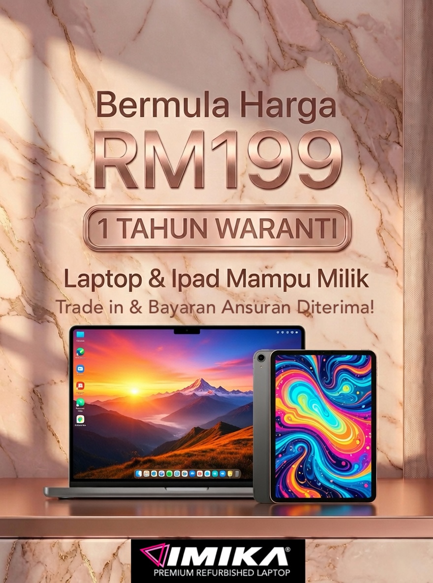 IMIKA Kota Samarahan Facebook ad: Affordable Laptops & iPads for Better Learning!