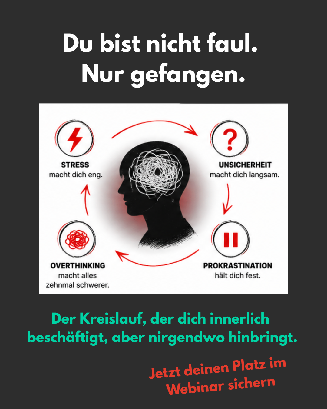 Jens Heuchemer Facebook ad: Du bist nicht faul - du steckst im Kreislauf.