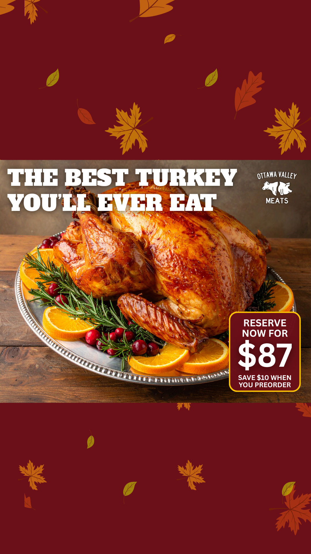 Ottawa Valley Meats Facebook ad: Heritage Breed, Raised in Ontario