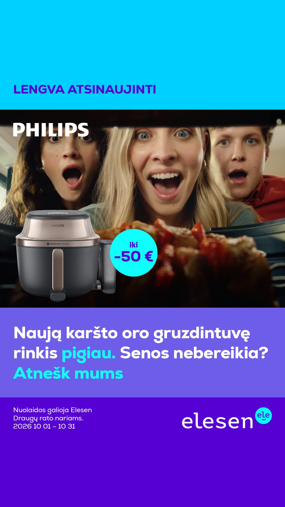 Elesen Facebook ad: Nauja Philips Aqua Edition