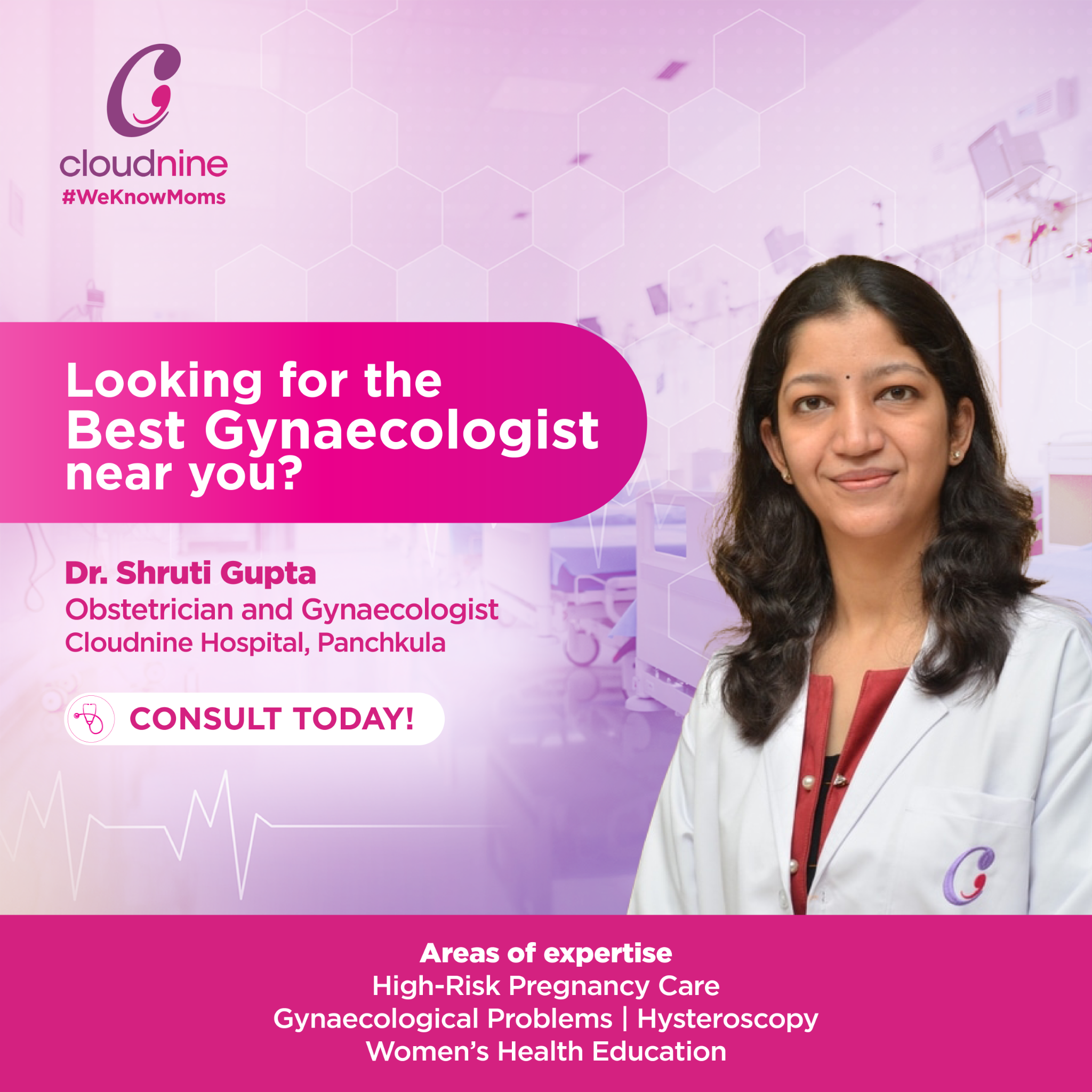 Cloudnine Hospital - Panchkula Facebook ad: Because Every Woman Deserves the Right Care