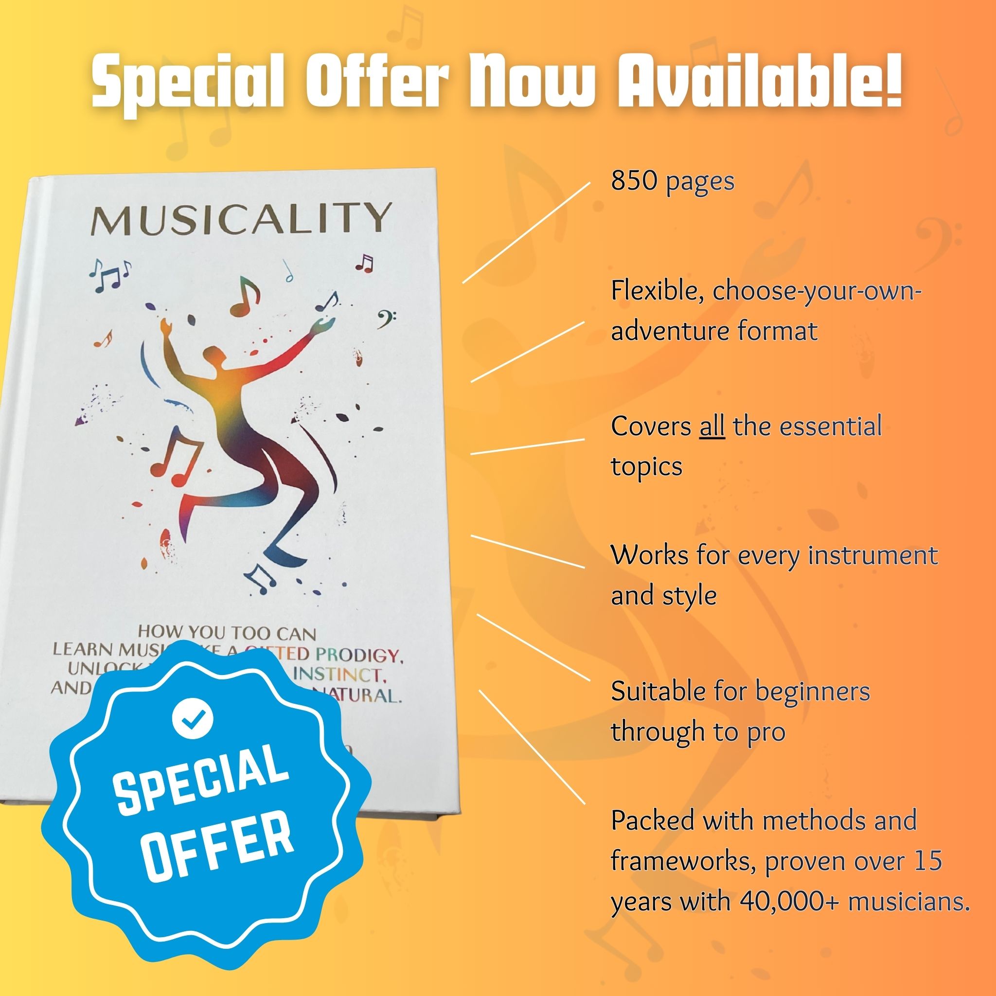 The Musicality Book Facebook ad