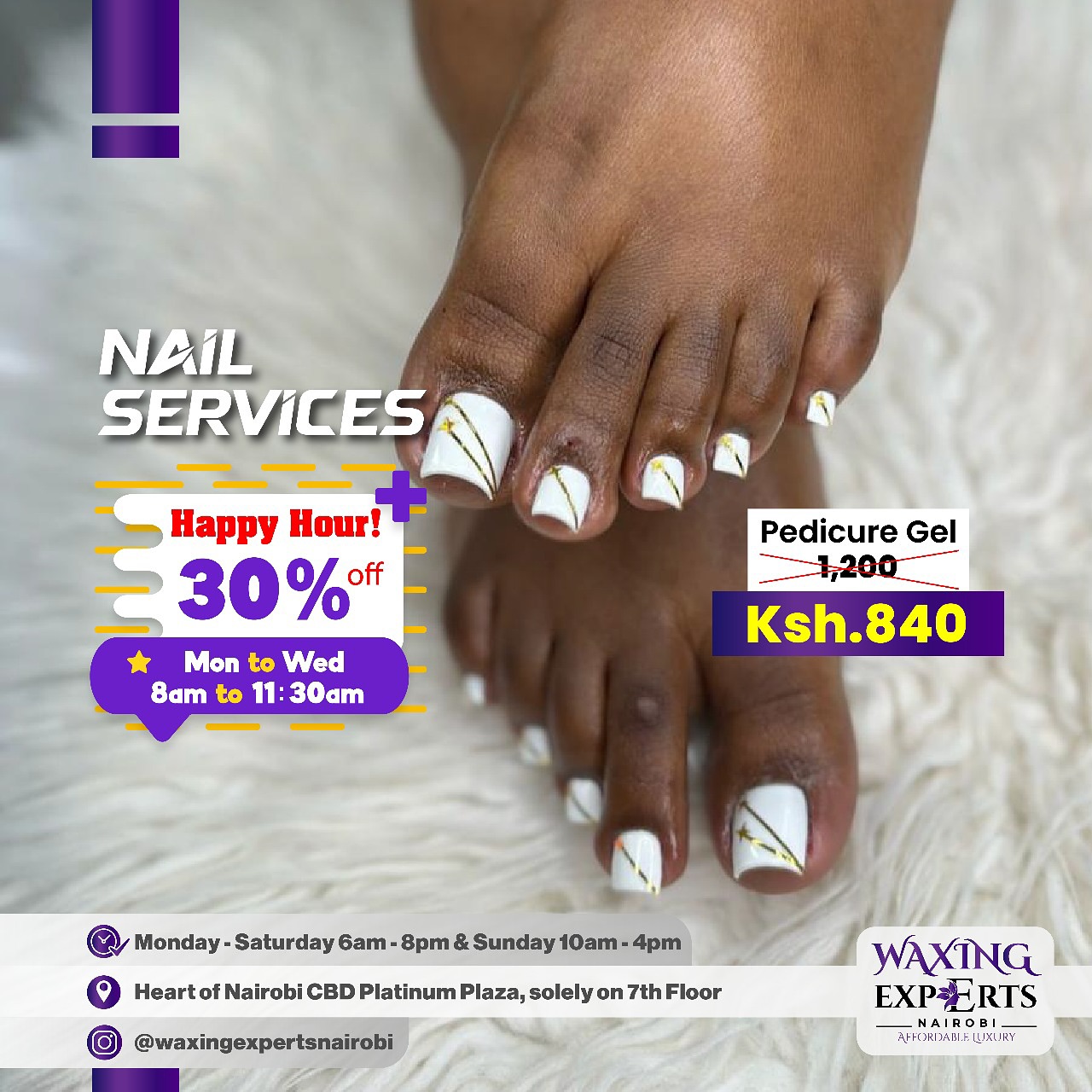 Waxing Experts Nairobi Facebook ad: Happy Hour at Its Prettiest!