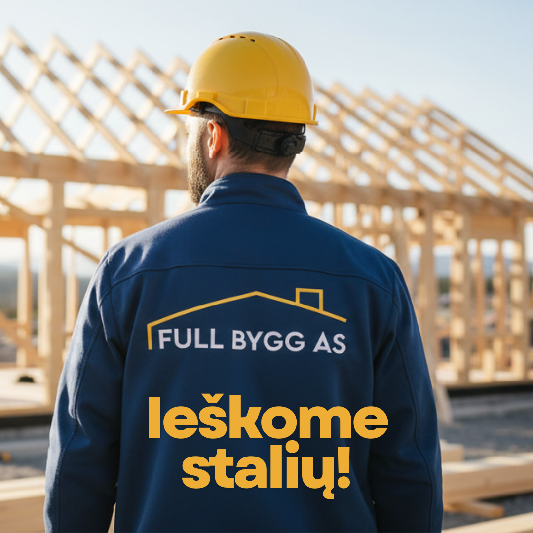 Full Bygg Facebook ad: Ieškome stalių Norvegijoje