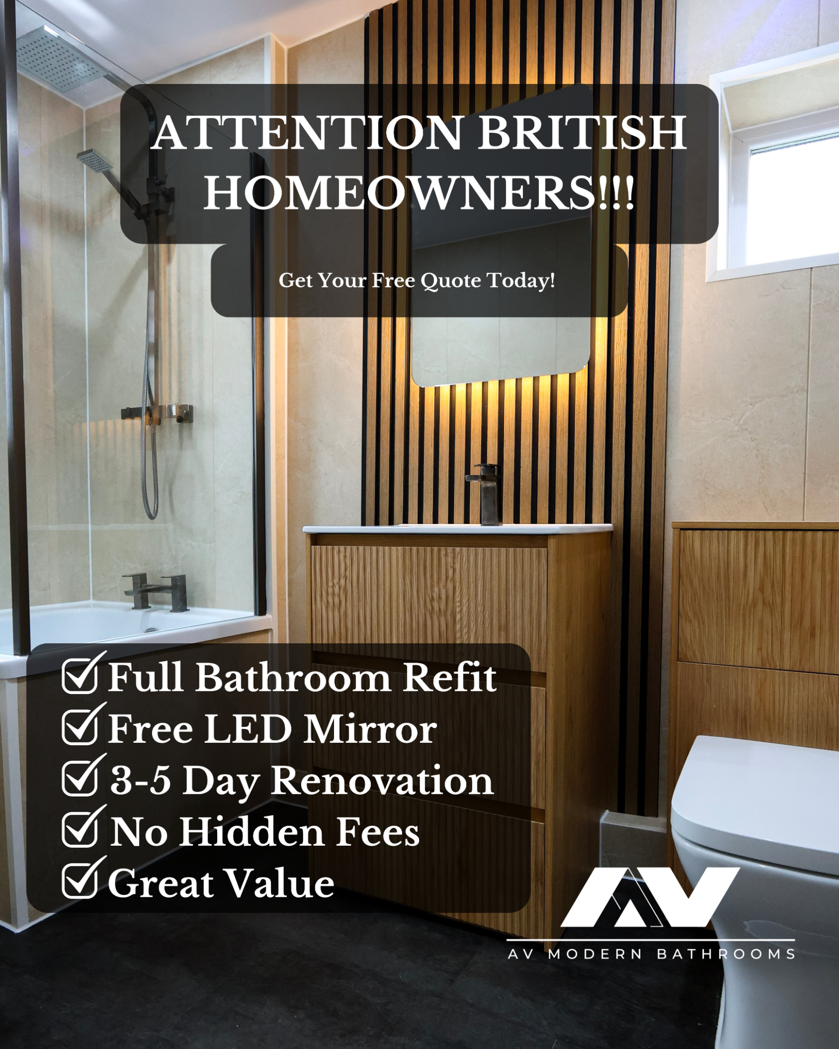 AV Modern Bathrooms Facebook ad