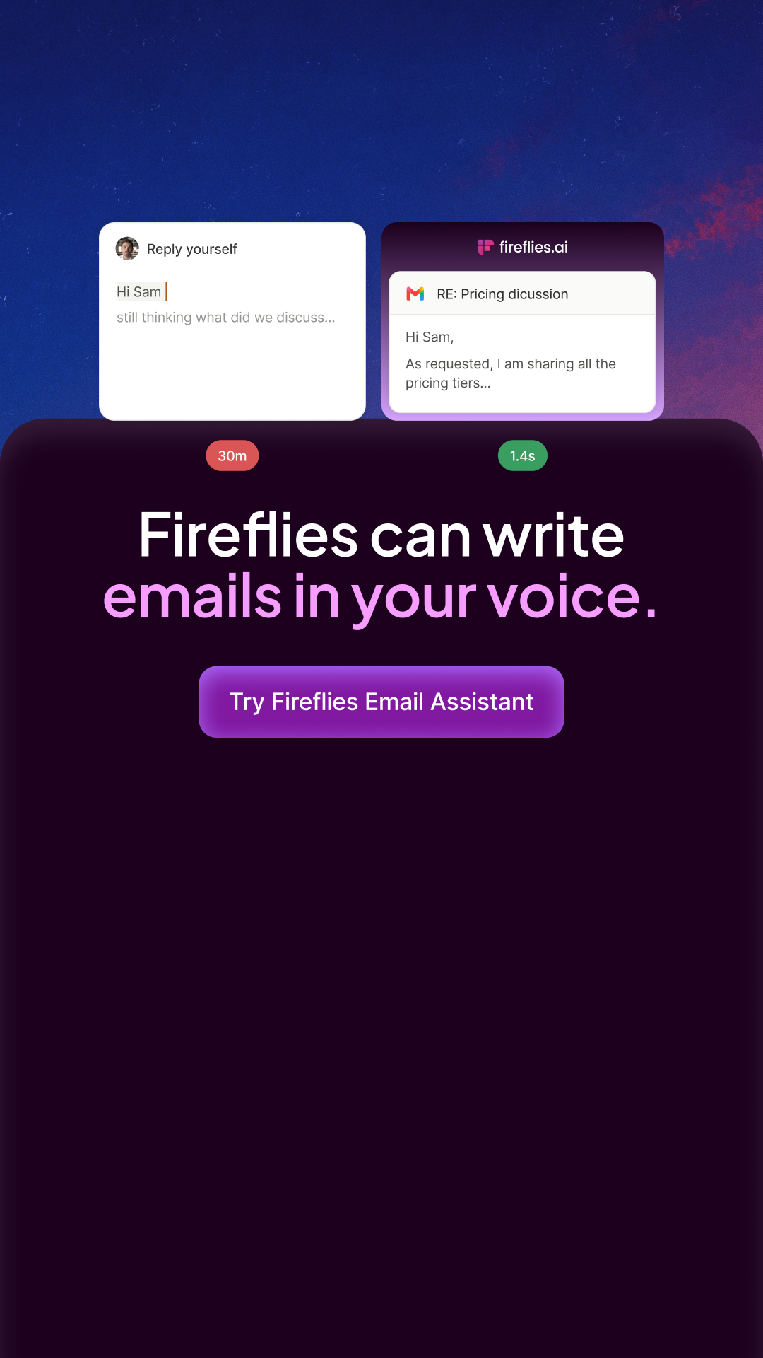 Fireflies.ai Facebook ad