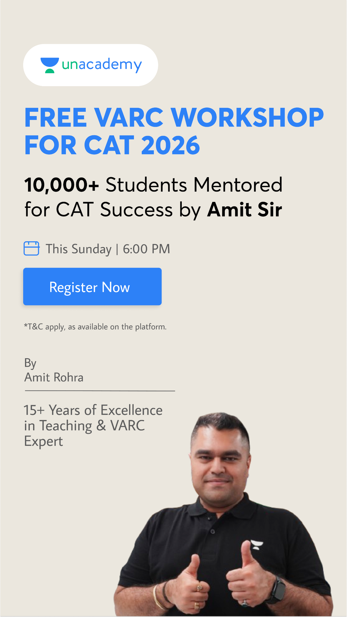 Unacademy Facebook ad