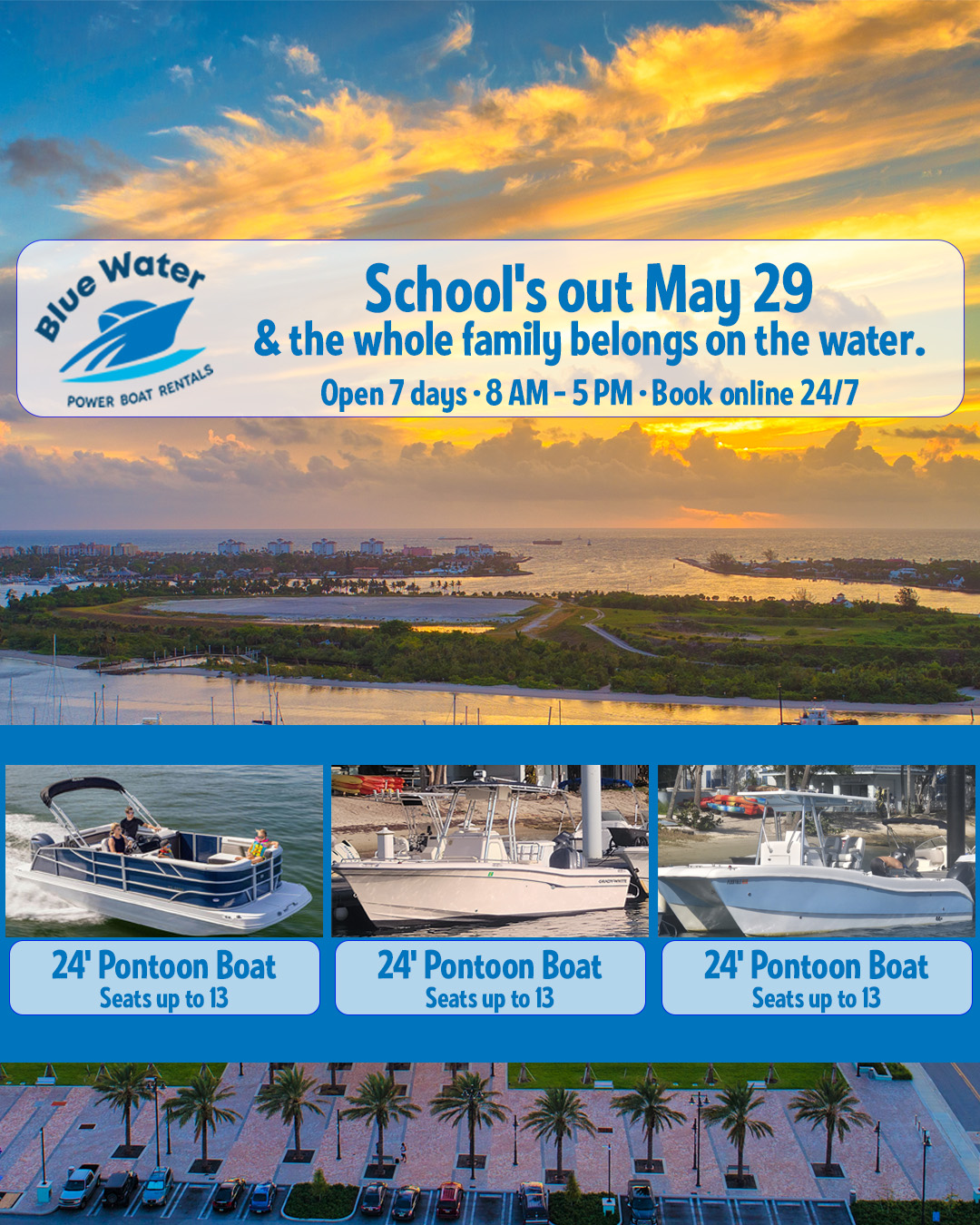 Blue Water Boat and Jet Ski Rental Facebook ad