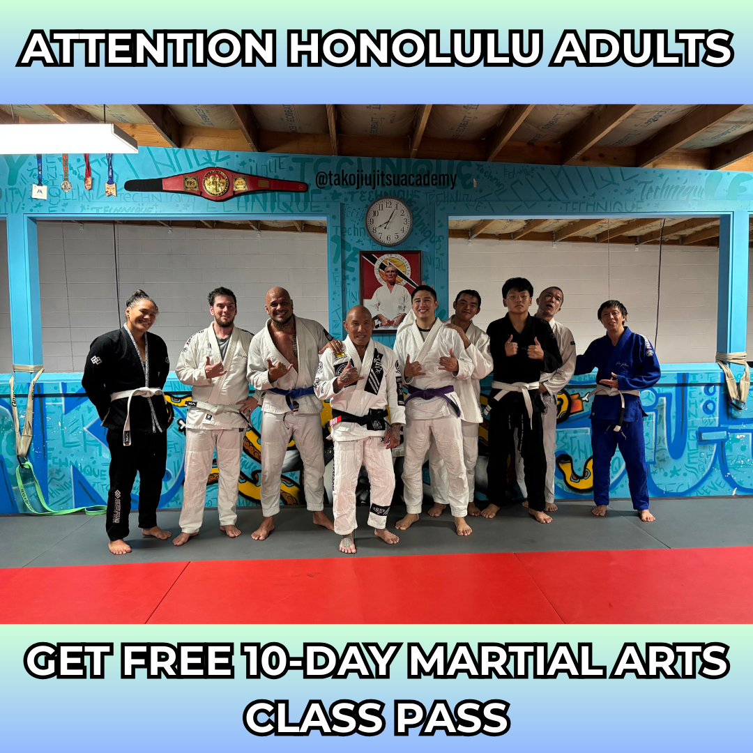 Tako Jiu-Jitsu Academy Facebook ad: Want a FREE 10-Day, Martial Arts Class Pass?