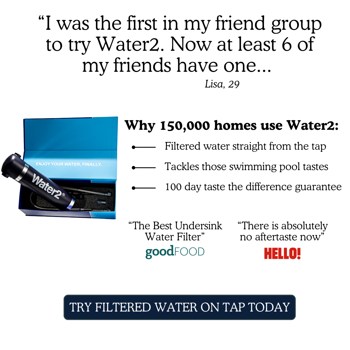 Water2 Facebook ad