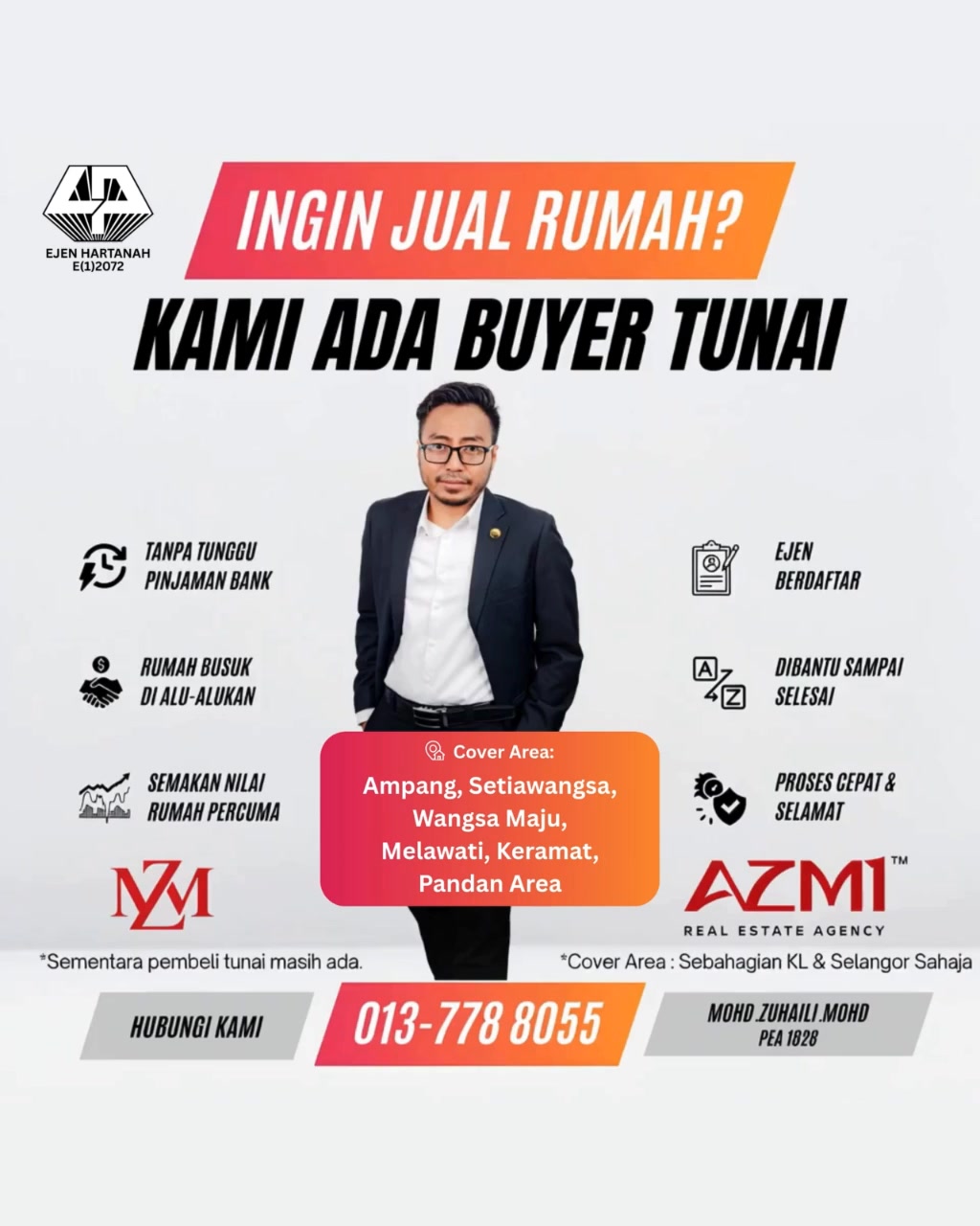 Beli Rumah Secara Tunai KL & Selangor Facebook ad: Jual Rumah Cepat & Mudah, Saya Boleh Bantu
