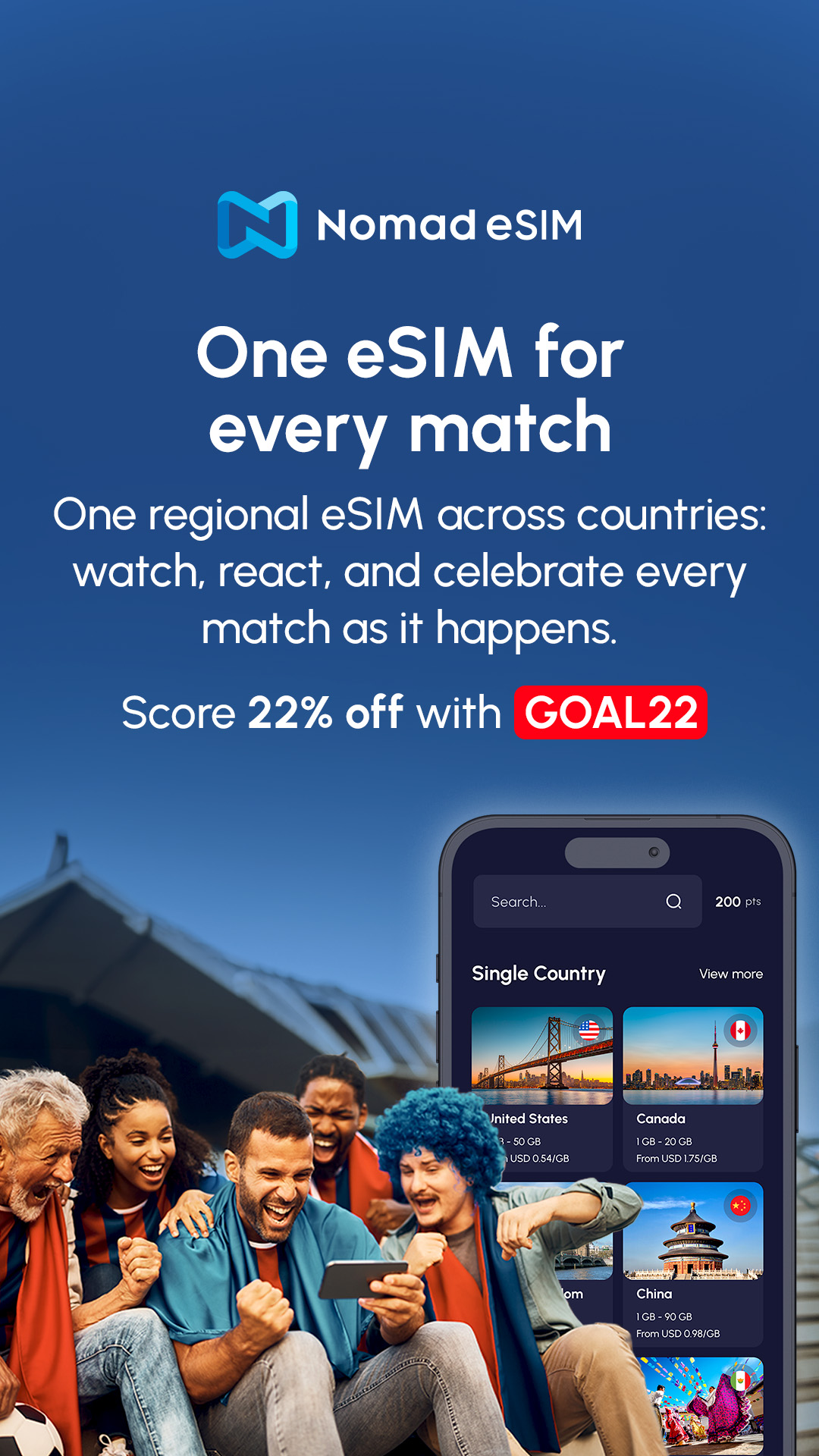 Nomad Esim Facebook ad