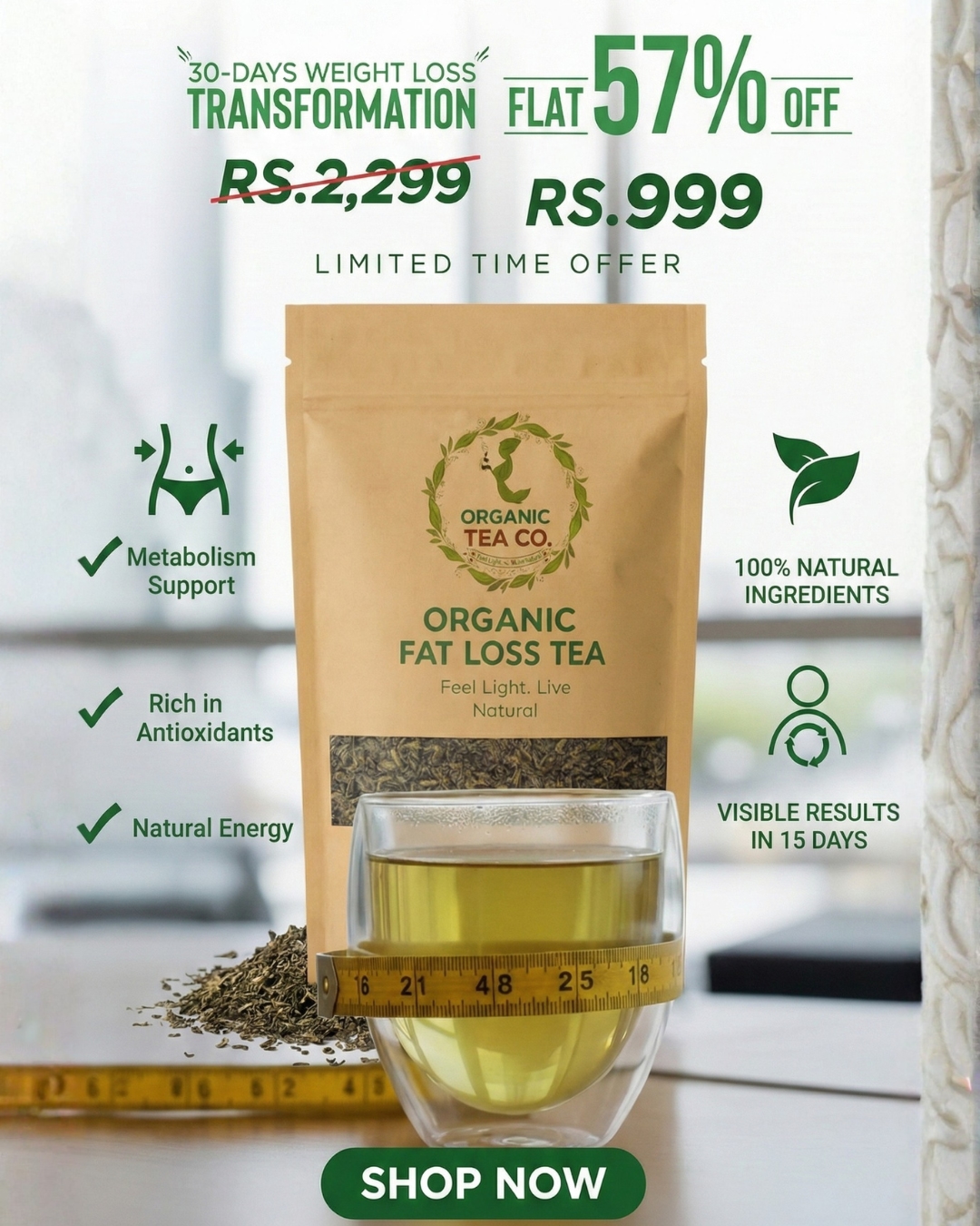 Organic Tea Co. Facebook ad