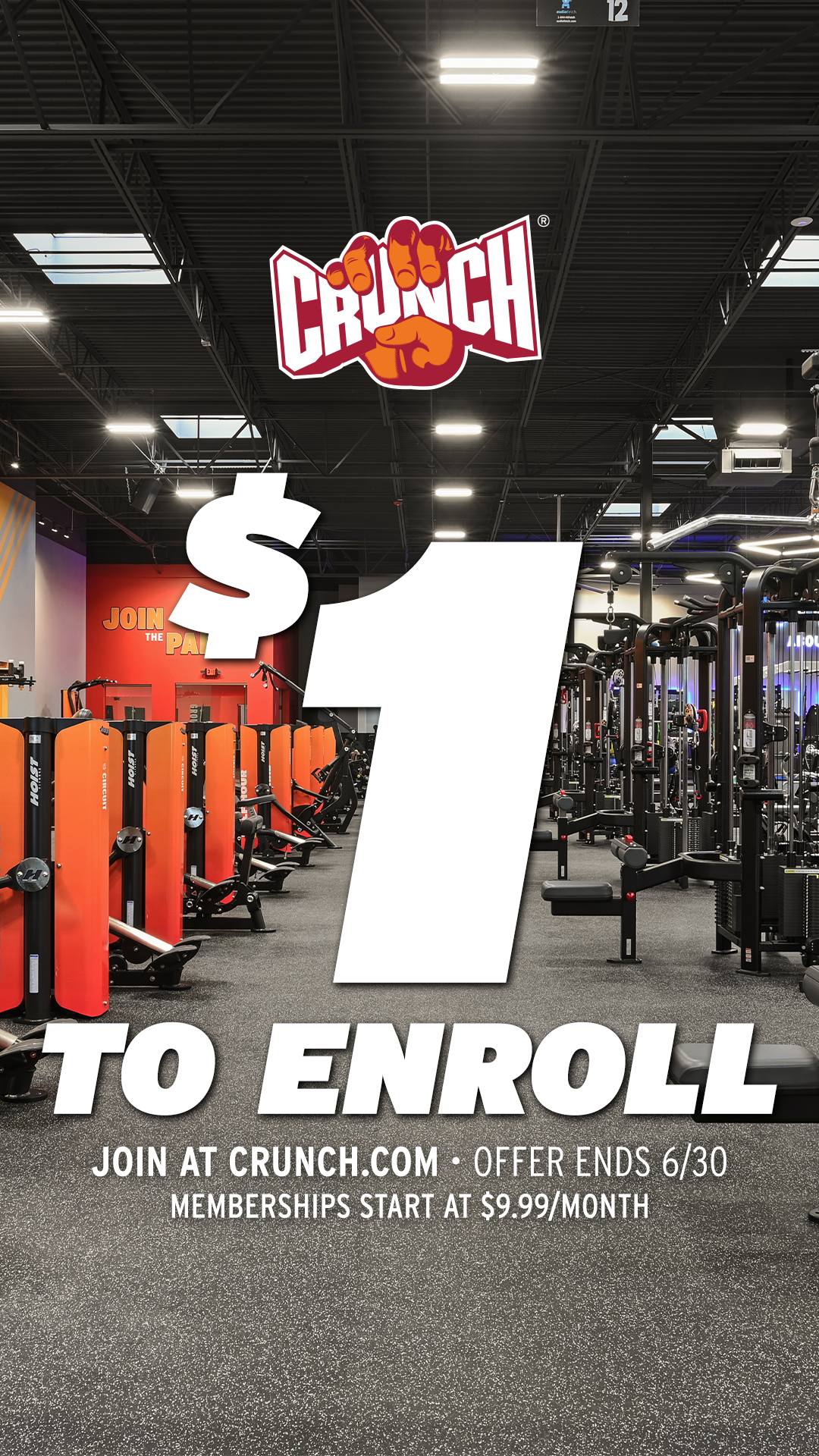 Crunch Fitness - Coral Ridge Facebook ad from Jun 1, 2026