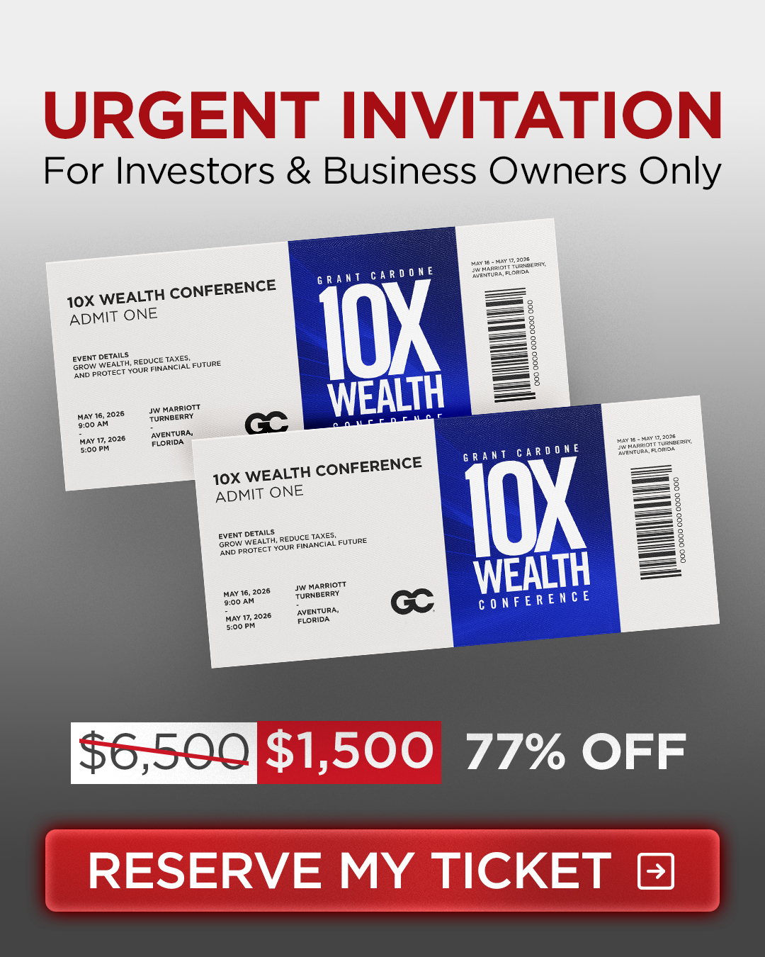 Grant Cardone Facebook ad