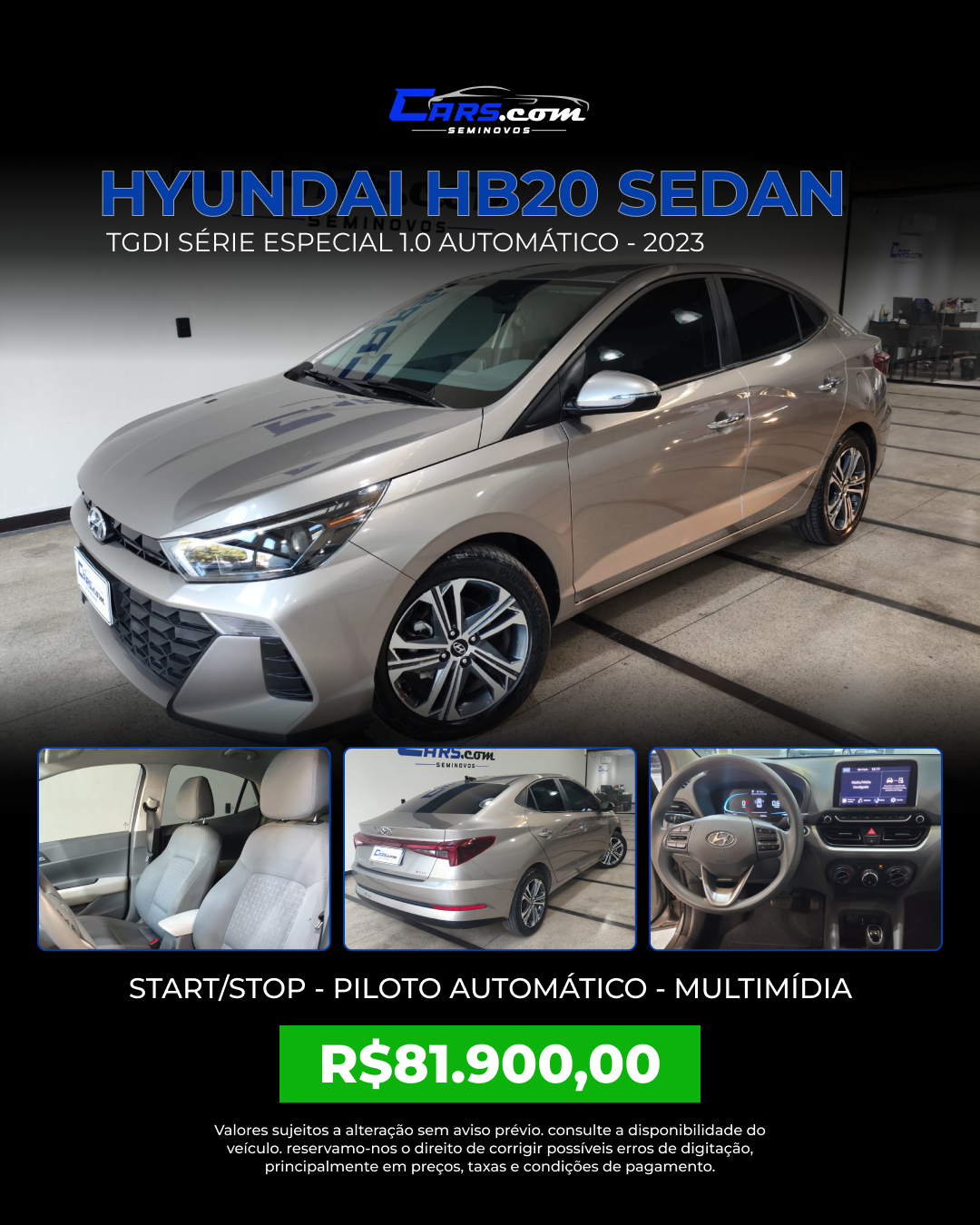 Cars.comseminovos Facebook ad from Jun 15, 2026
