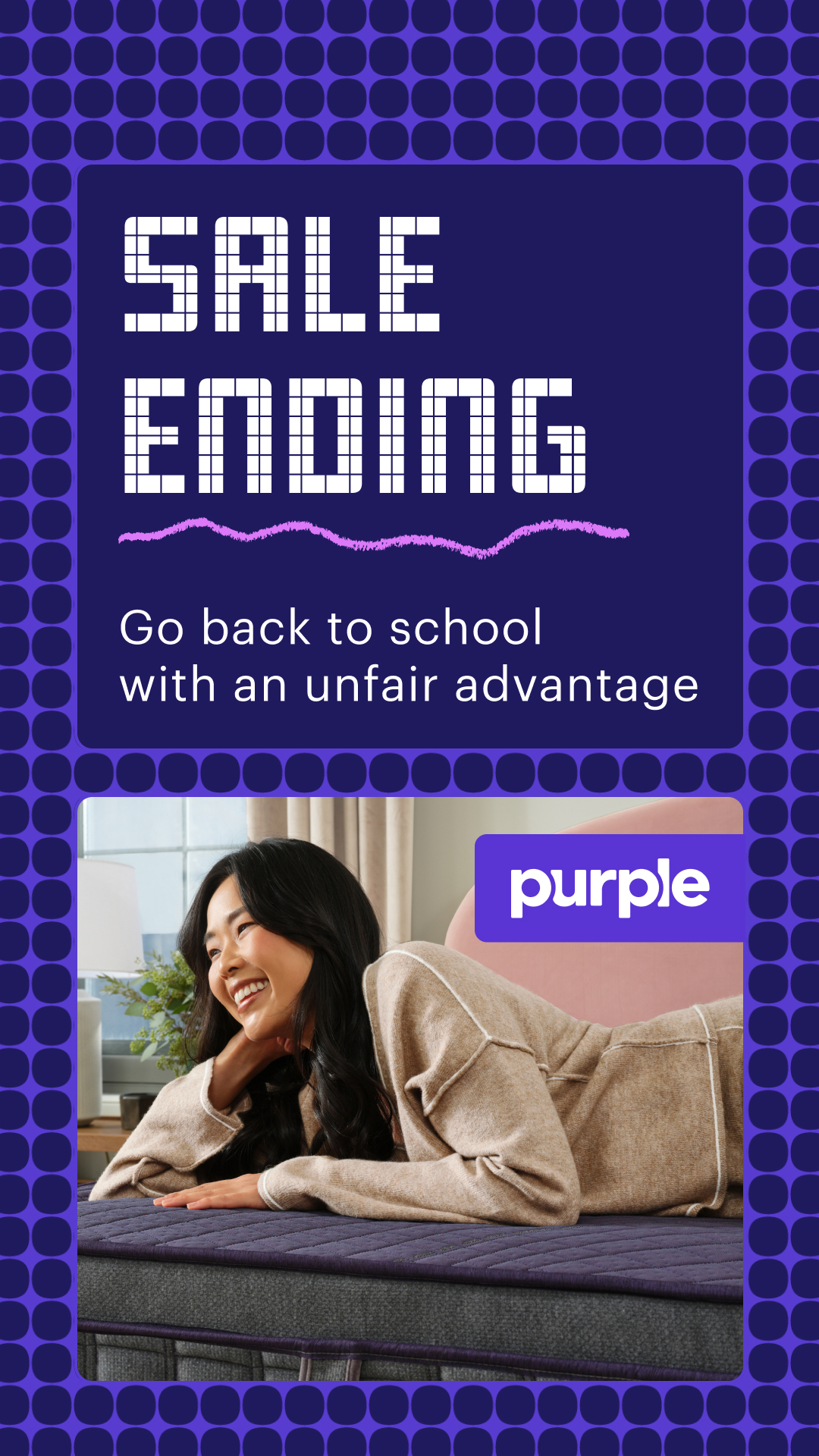 Purple Facebook ad