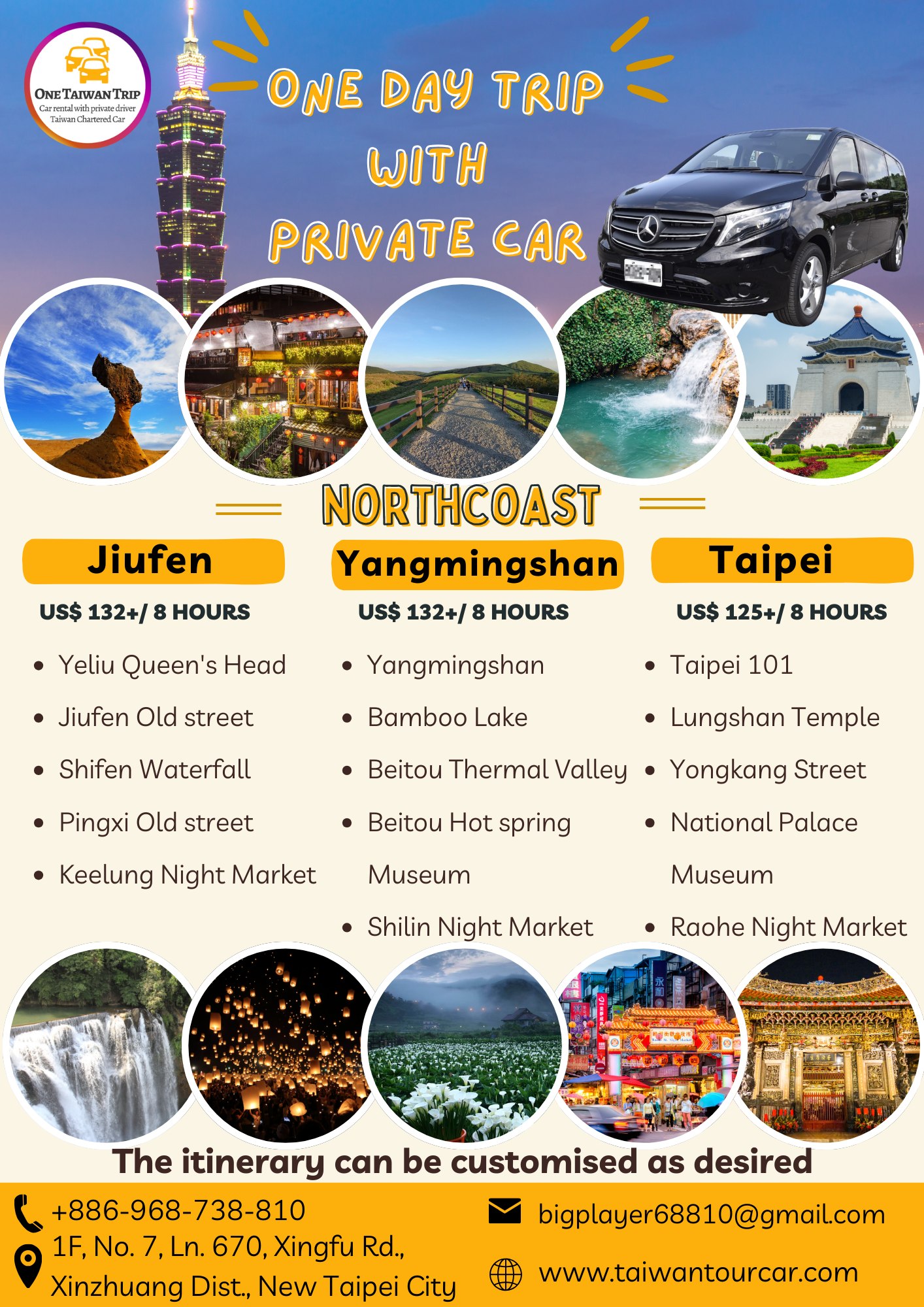 One Taiwan Trip - Car rental with private driver/ airport transfer Facebook ad