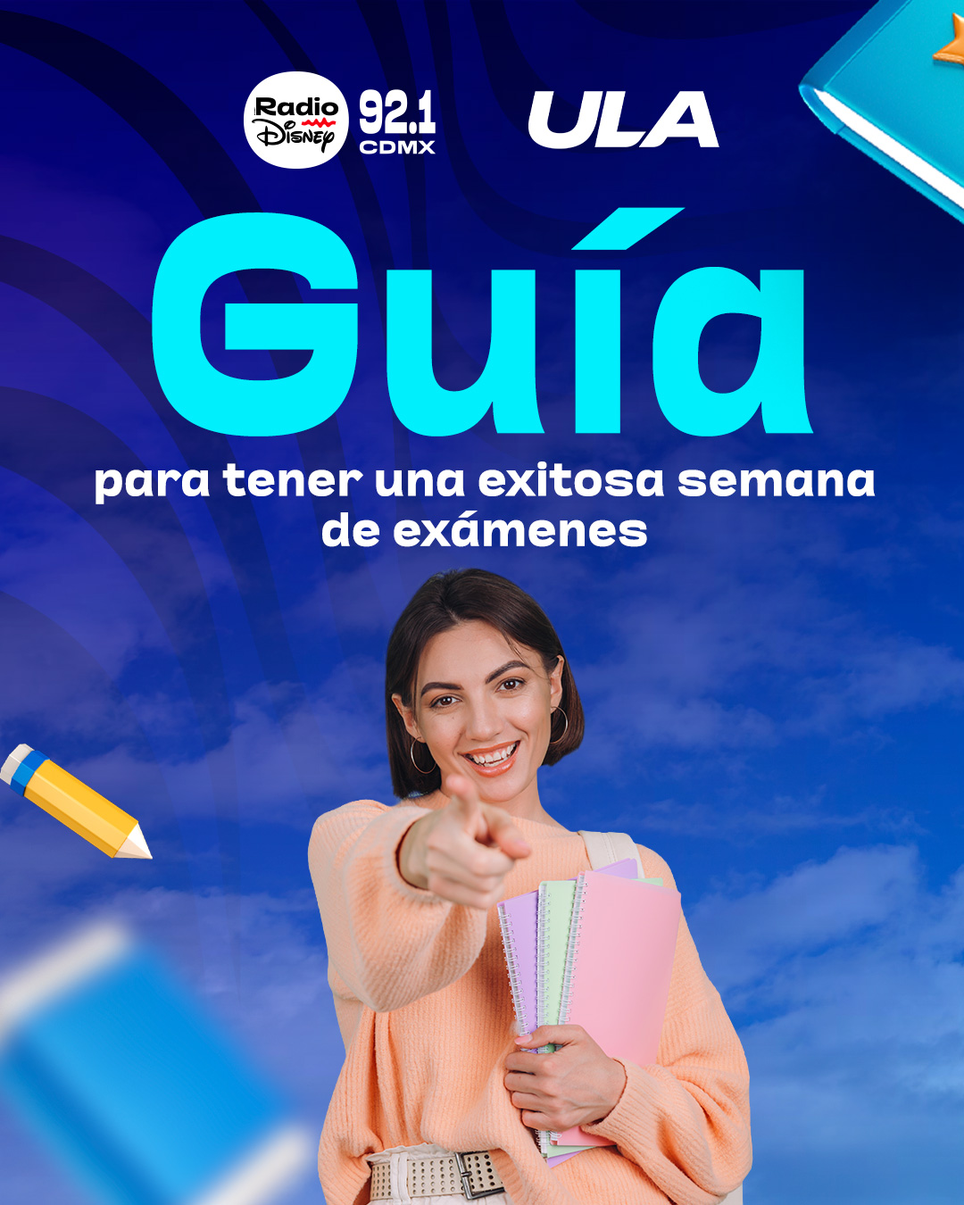 Radio Disney México Facebook ad: No entres en pánico, tu semana de exámenes…