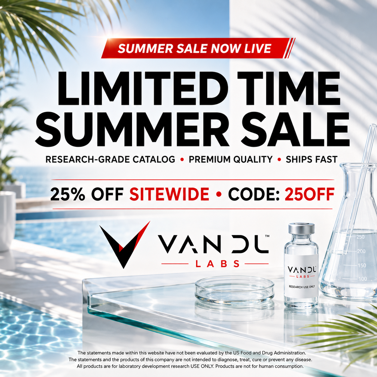 VANDL Facebook ad: 25% Off Sitewide