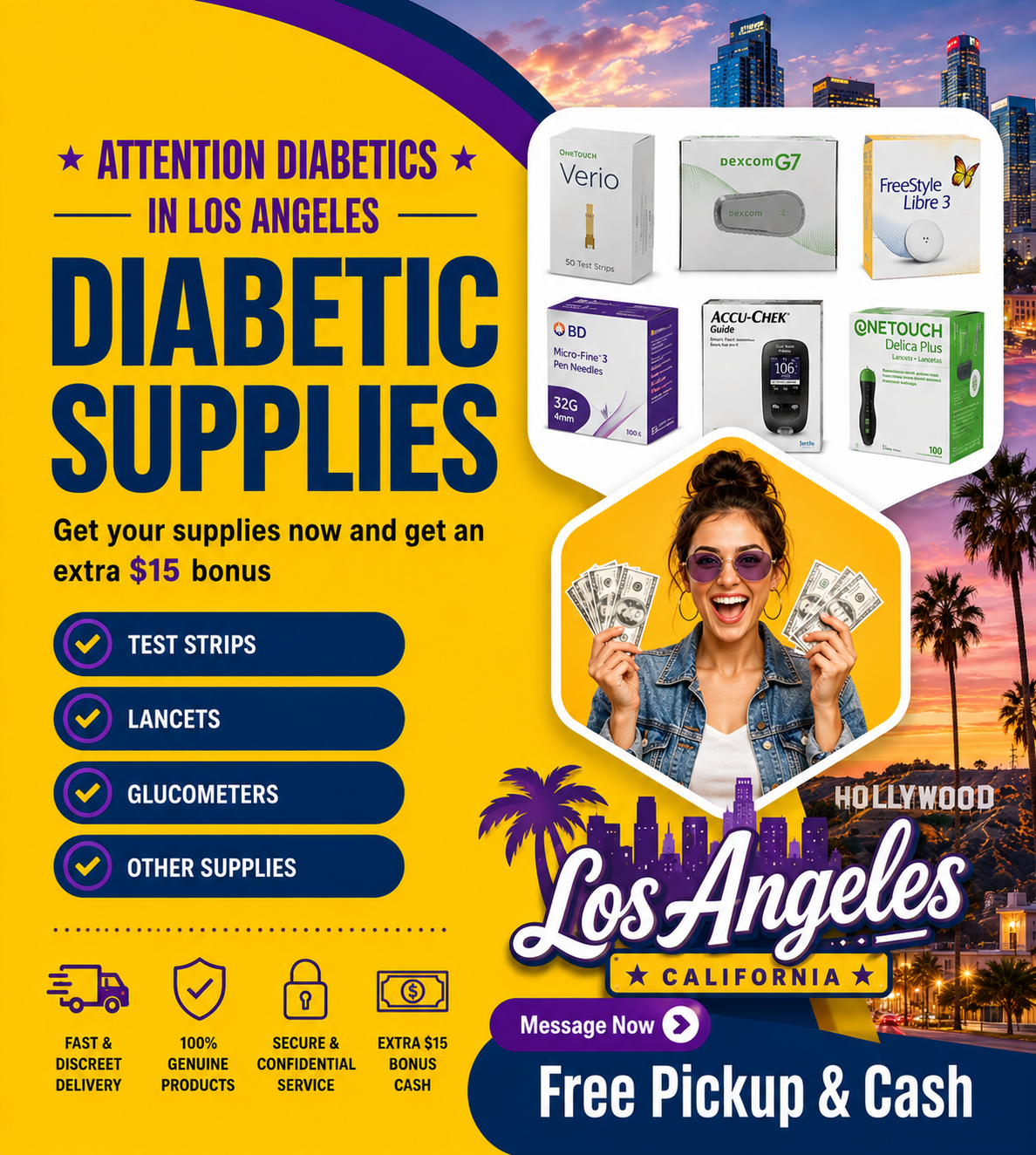 Cashnowteststrips Facebook ad from May 19, 2026
