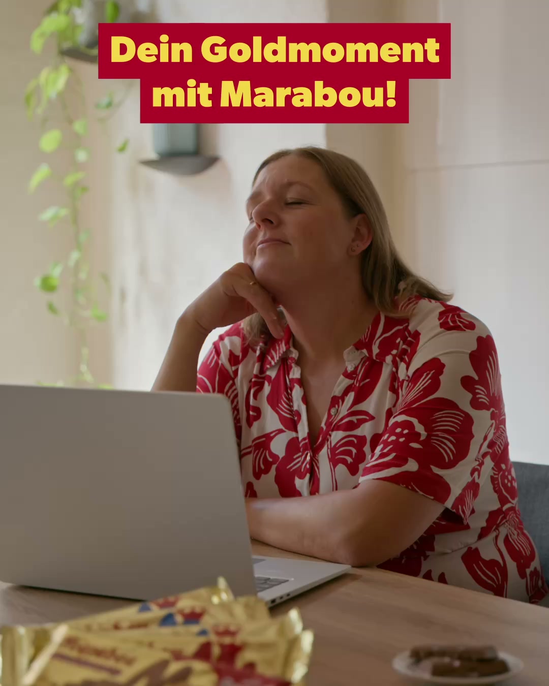 Marabou Deutschland Facebook ad: Marabou macht Goldmomente möglich.